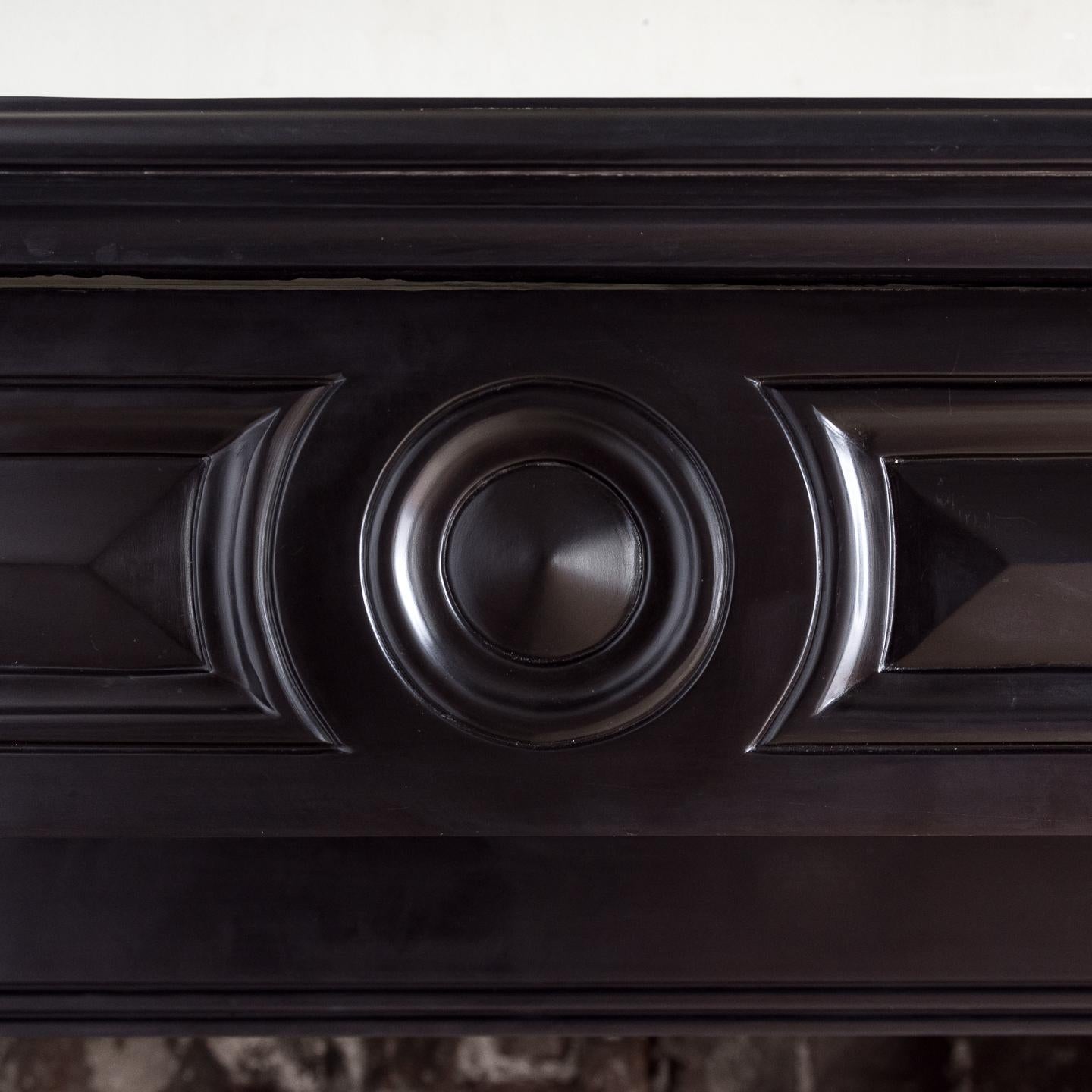 19th Century French Napoleon III Belgian Black Marble Chimneypiece For Sale
