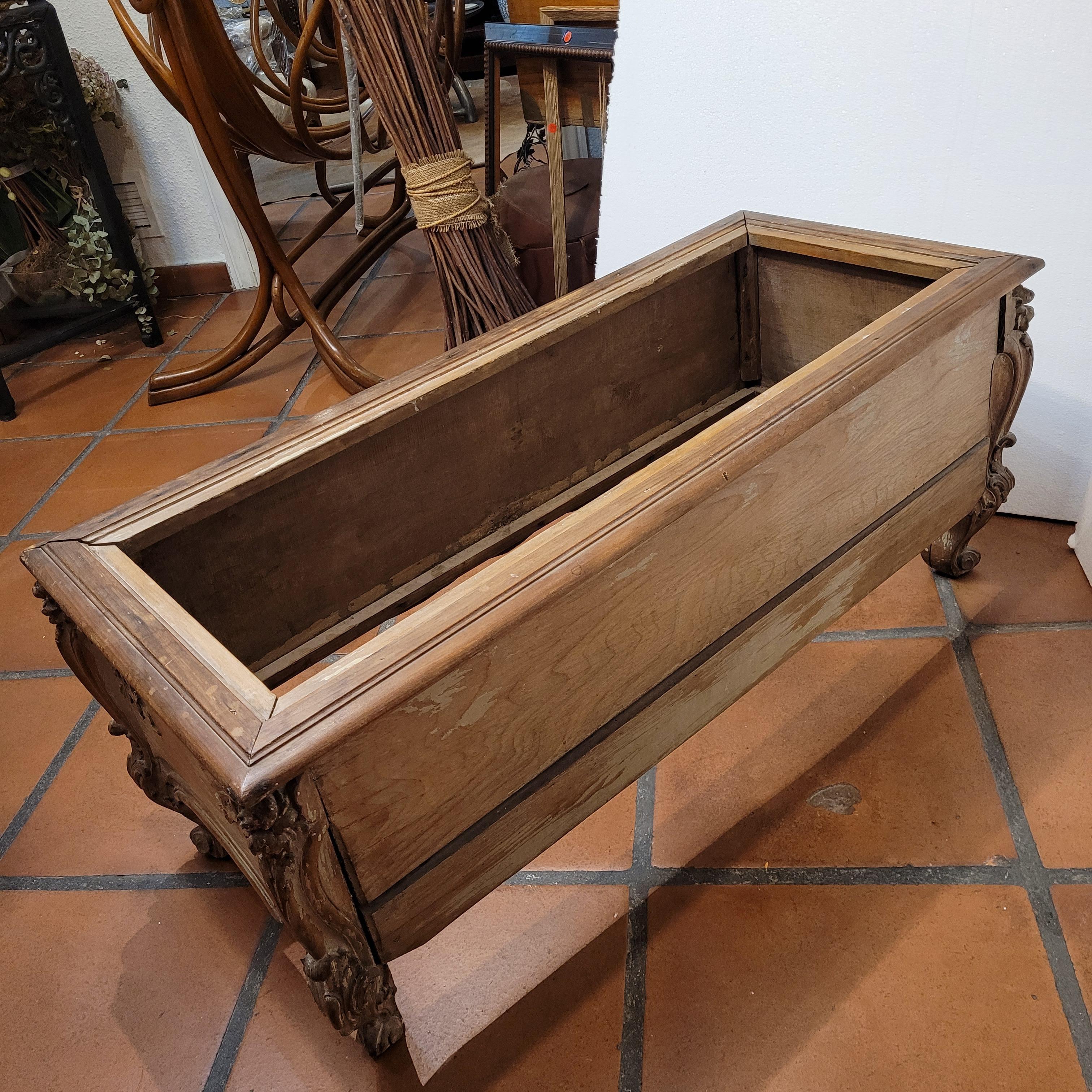 Français Napoléon III rose Banc Provençal  en bois lavé en vente 6