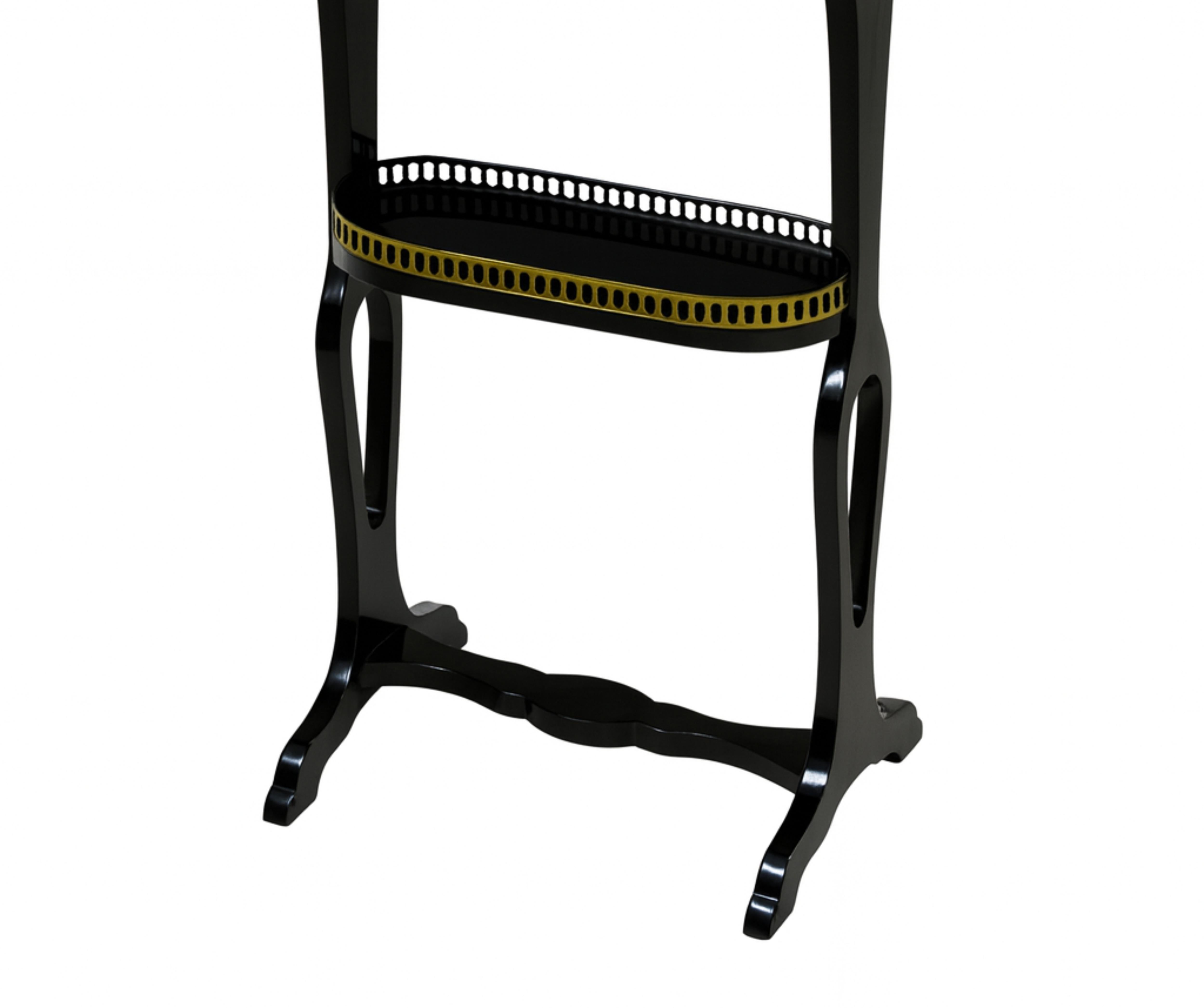 XIXe siècle Table Guéridon en laque noire Napoléon III, 19e siècle en vente