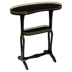 Französischer Guéridon-Tisch aus schwarzem Lack von Napoleon III, 19.