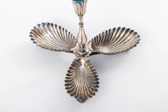 French Napoleon III Blue Opaline Glass Trumpet Epergne Vase, circa 1900s