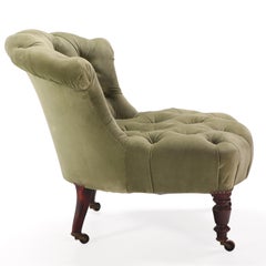 French Napoleon III Boudoir Chair, C. 1860