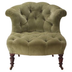 French Napoleon III Boudoir Chair, C. 1860