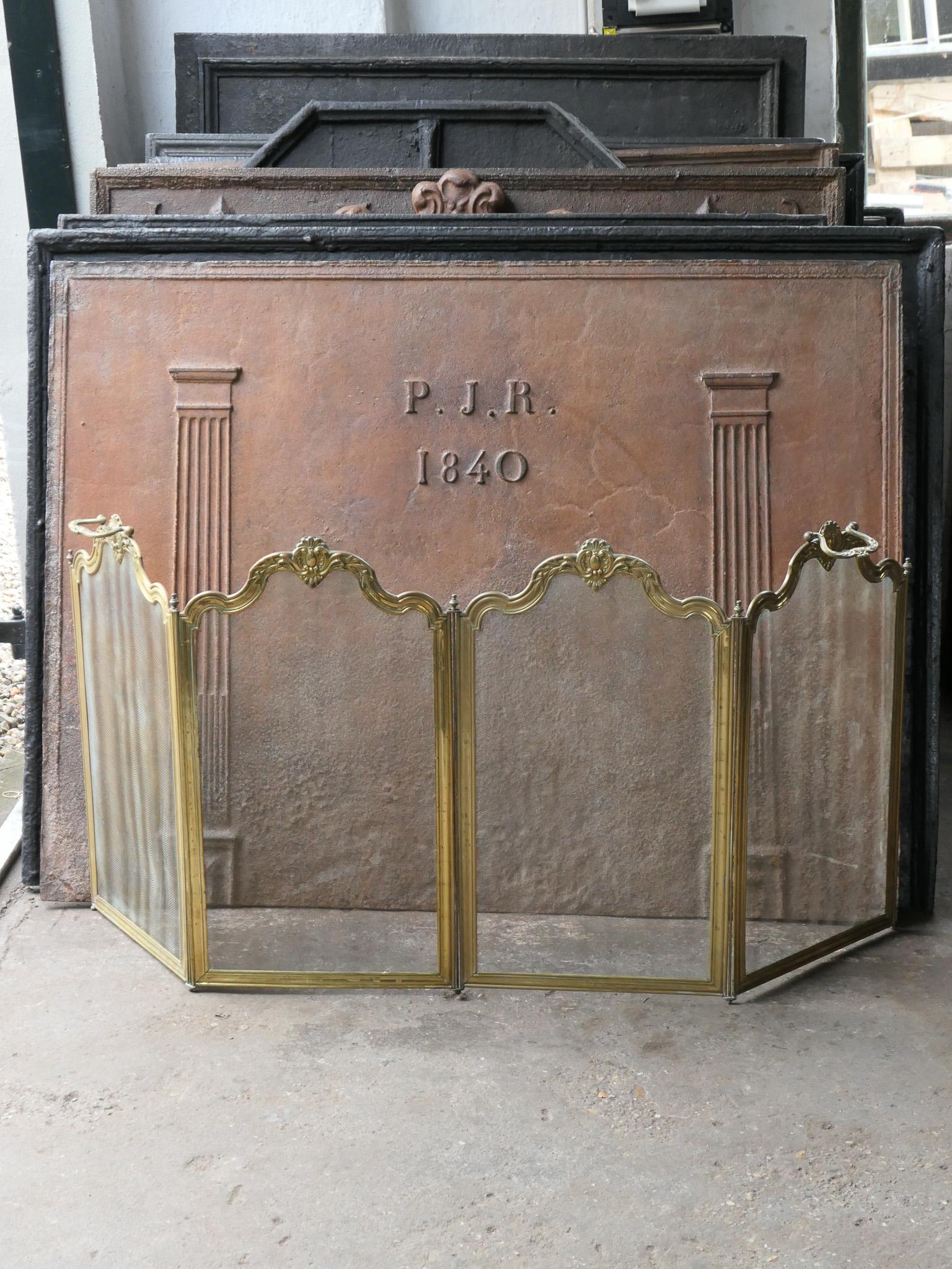 French Napoleon III 'Bouhon Frères' Fireplace Screen or Fire Screen, 19th C. In Good Condition In Amerongen, NL