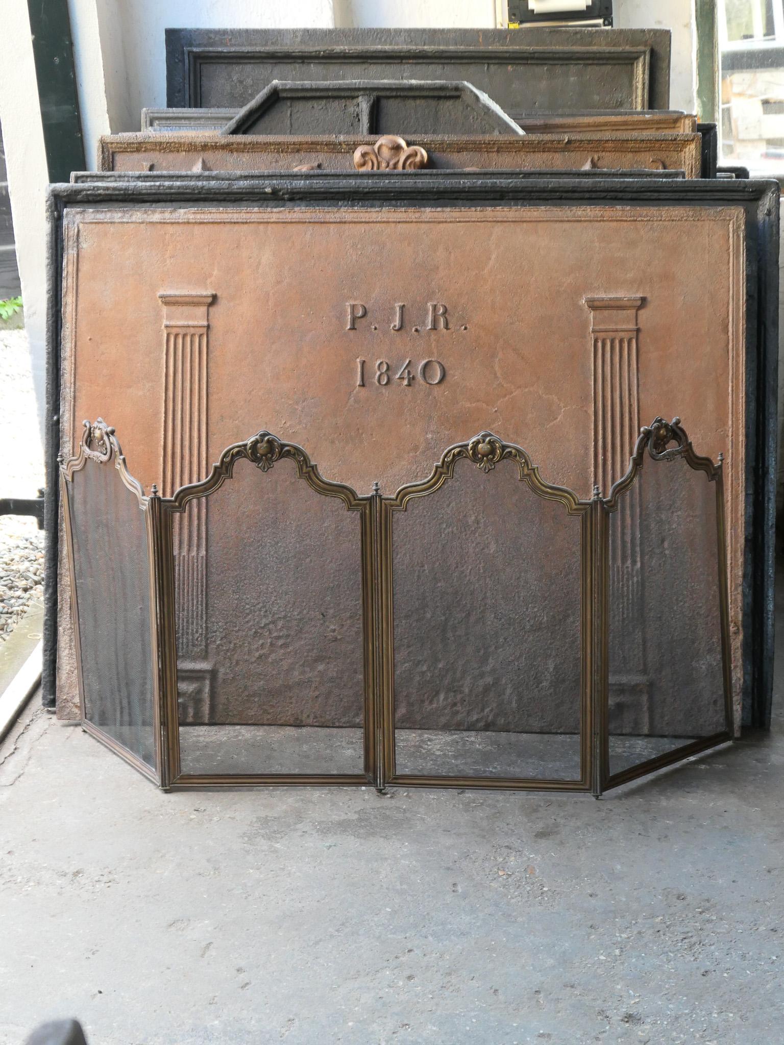 French Napoleon III 'Bouhon Frères' Fireplace Screen or Fire Screen In Good Condition In Amerongen, NL