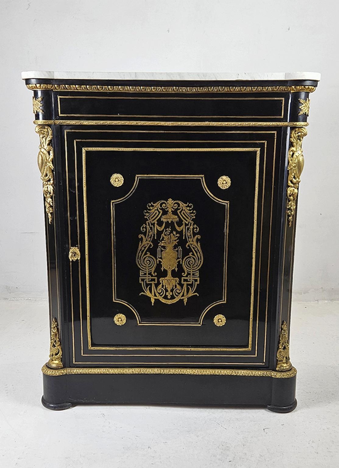 Cabinet Boulle français Napoléon III vers 1880 en vente 11