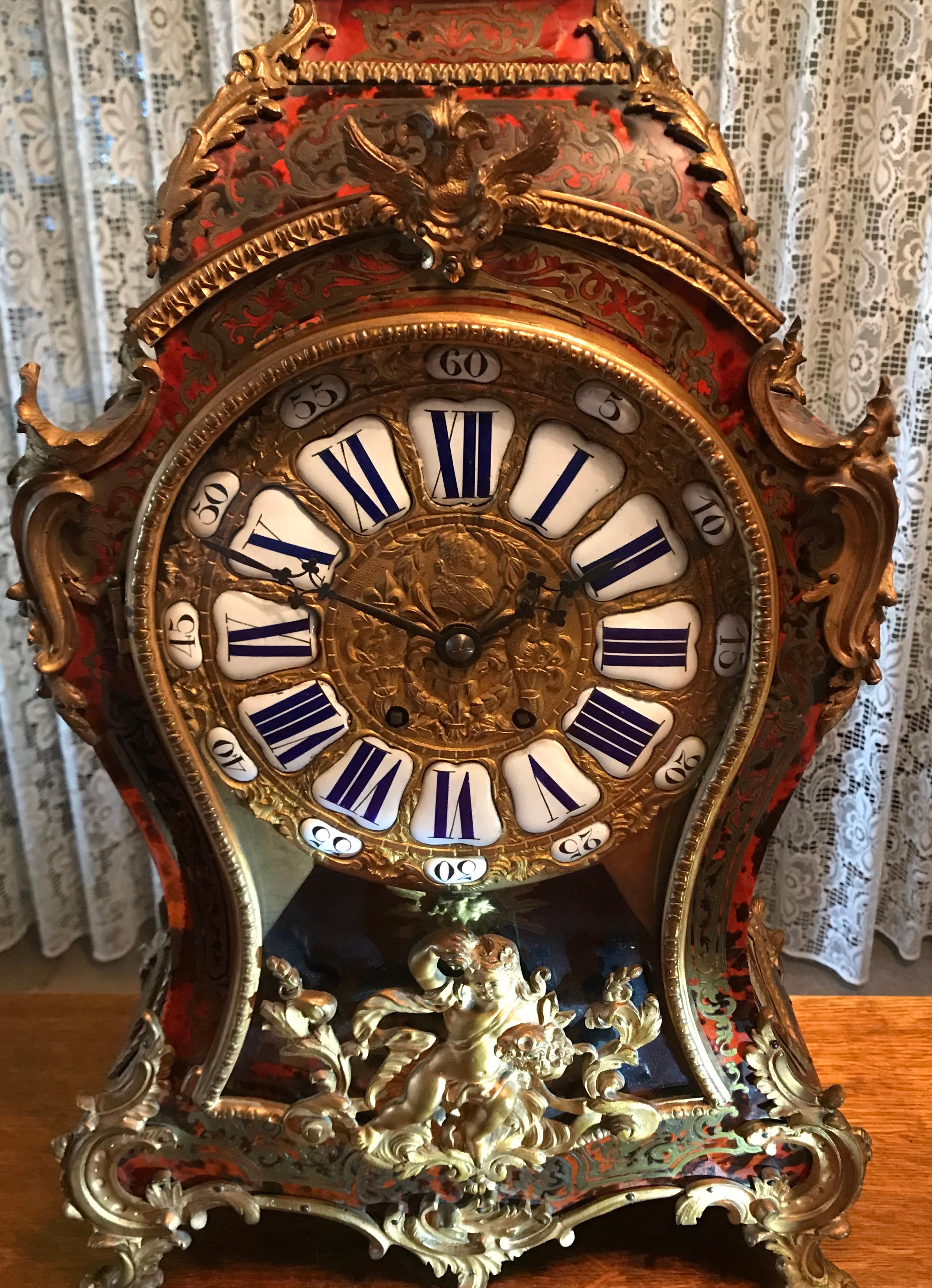 Français Horloge française Napoléon III Boulle, XIXe siècle, S. Marti & Cie en vente
