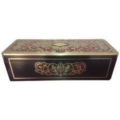 Antique French Napoleon III "Boulle" Marquetry, Nacre and Gilded Brass Gloves Box