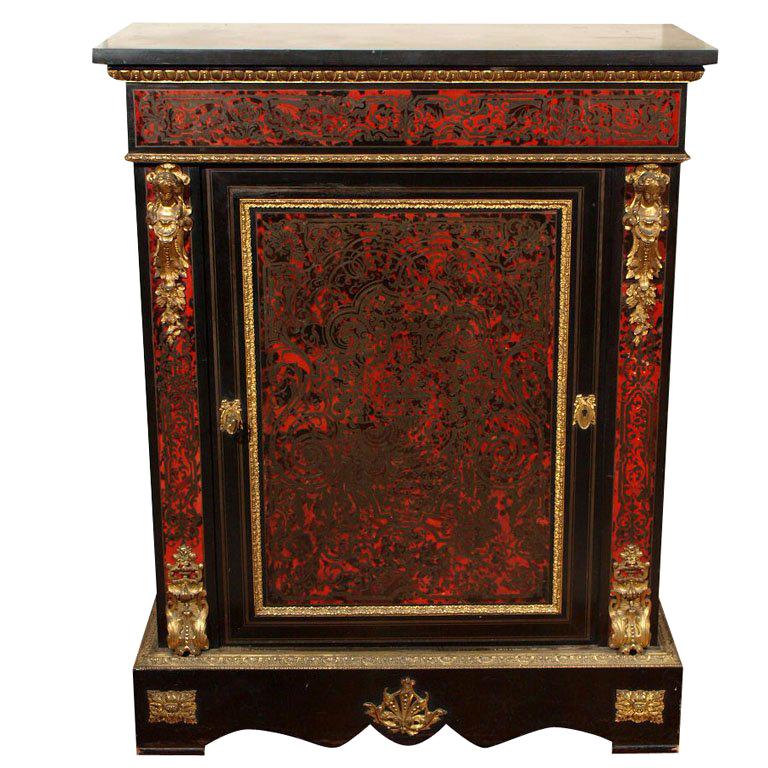 FRENCH NAPOLEON III BOULLE MUSIC CABINET For Sale