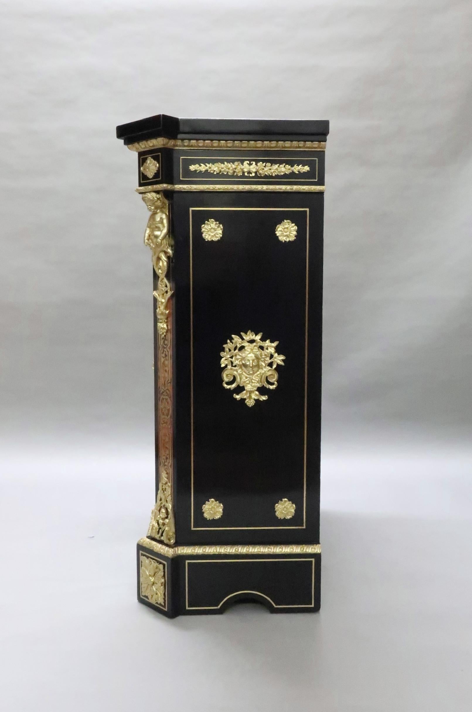 French Napoleon III Boulle Side Cabinet by Mathieu Befort For Sale 2