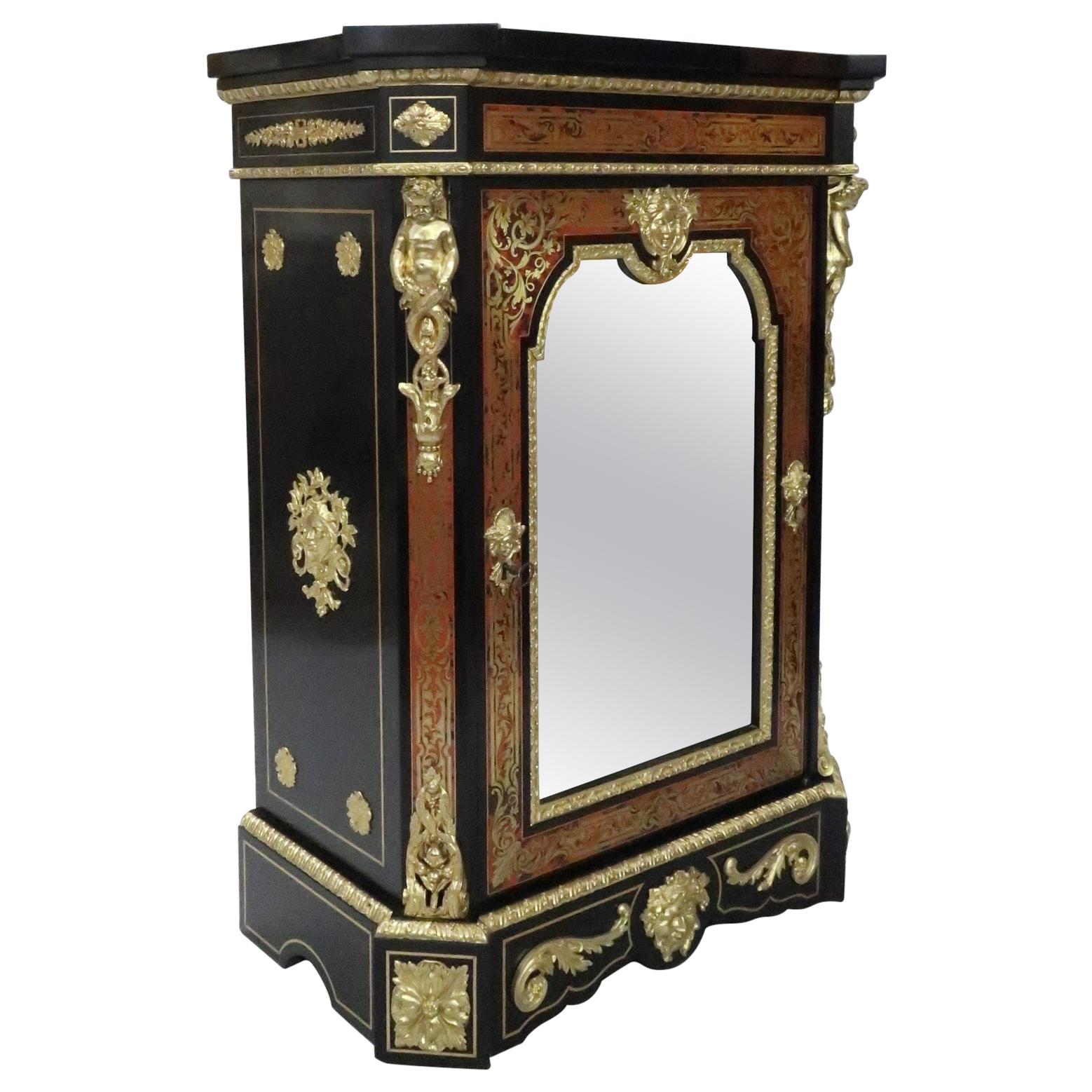 French Napoleon III Boulle Side Cabinet by Mathieu Befort For Sale