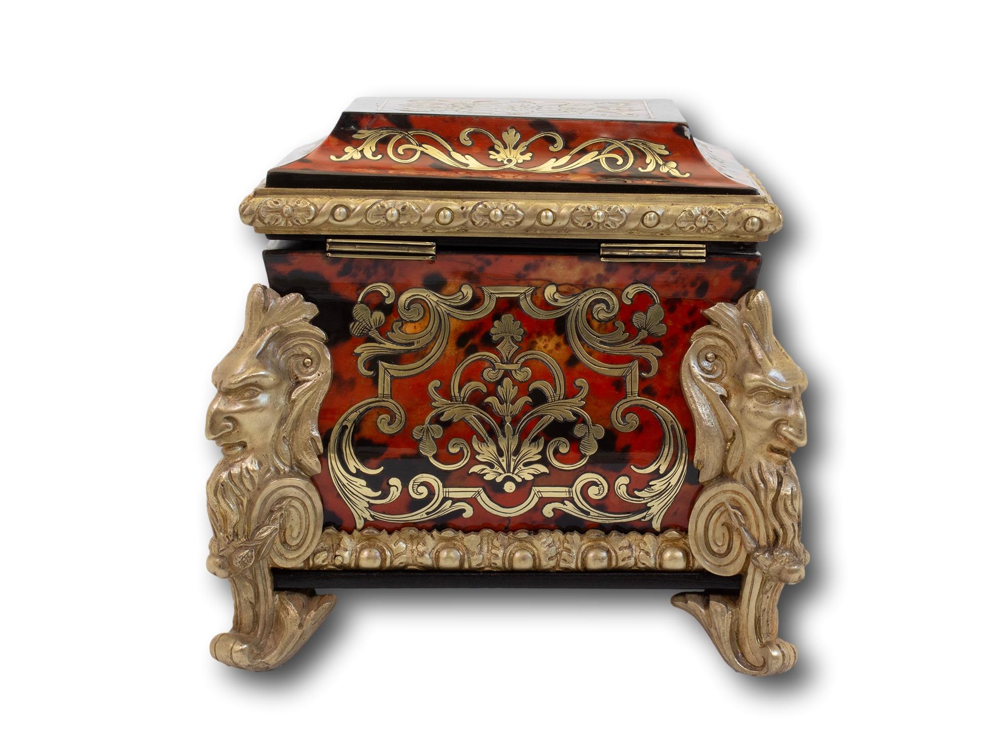 Caja de té francesa Napoleón III Boulle en venta 3