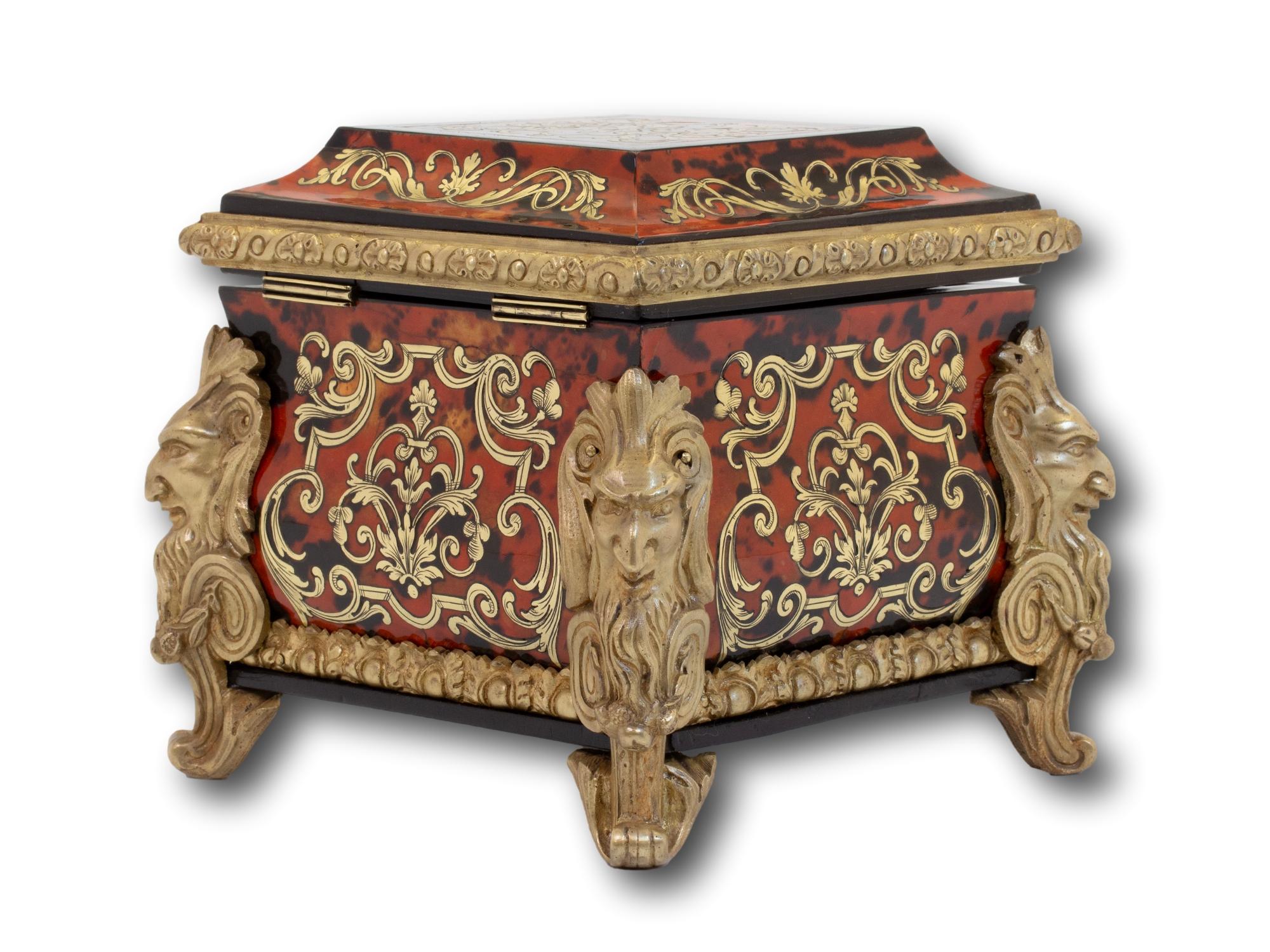 Caja de té francesa Napoleón III Boulle en venta 4