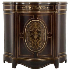 French Napoleon III Brass Inlaid Cabinet