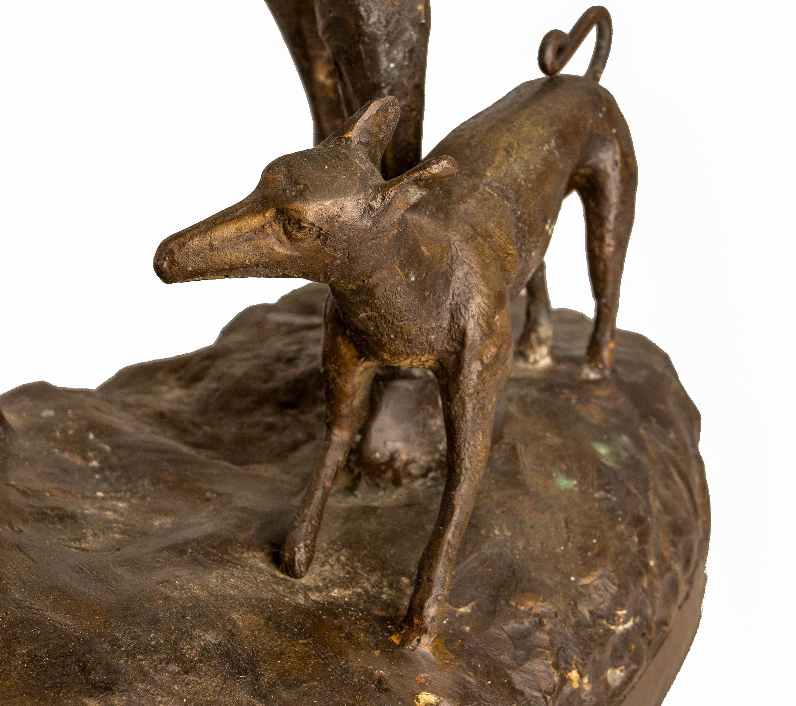 Chameau et chien de chasse en bronze de Napoléon III circa 1890 en vente 5