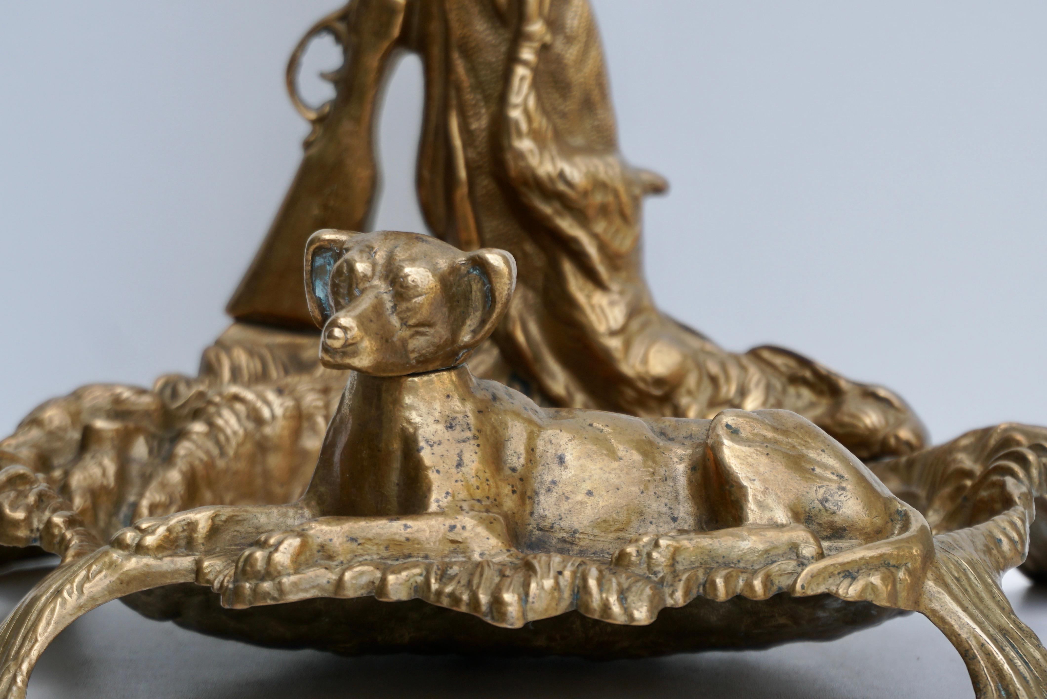Französischer Napoleon III Bronze Umbrella Stand mit Jagdmotiven im Angebot 1