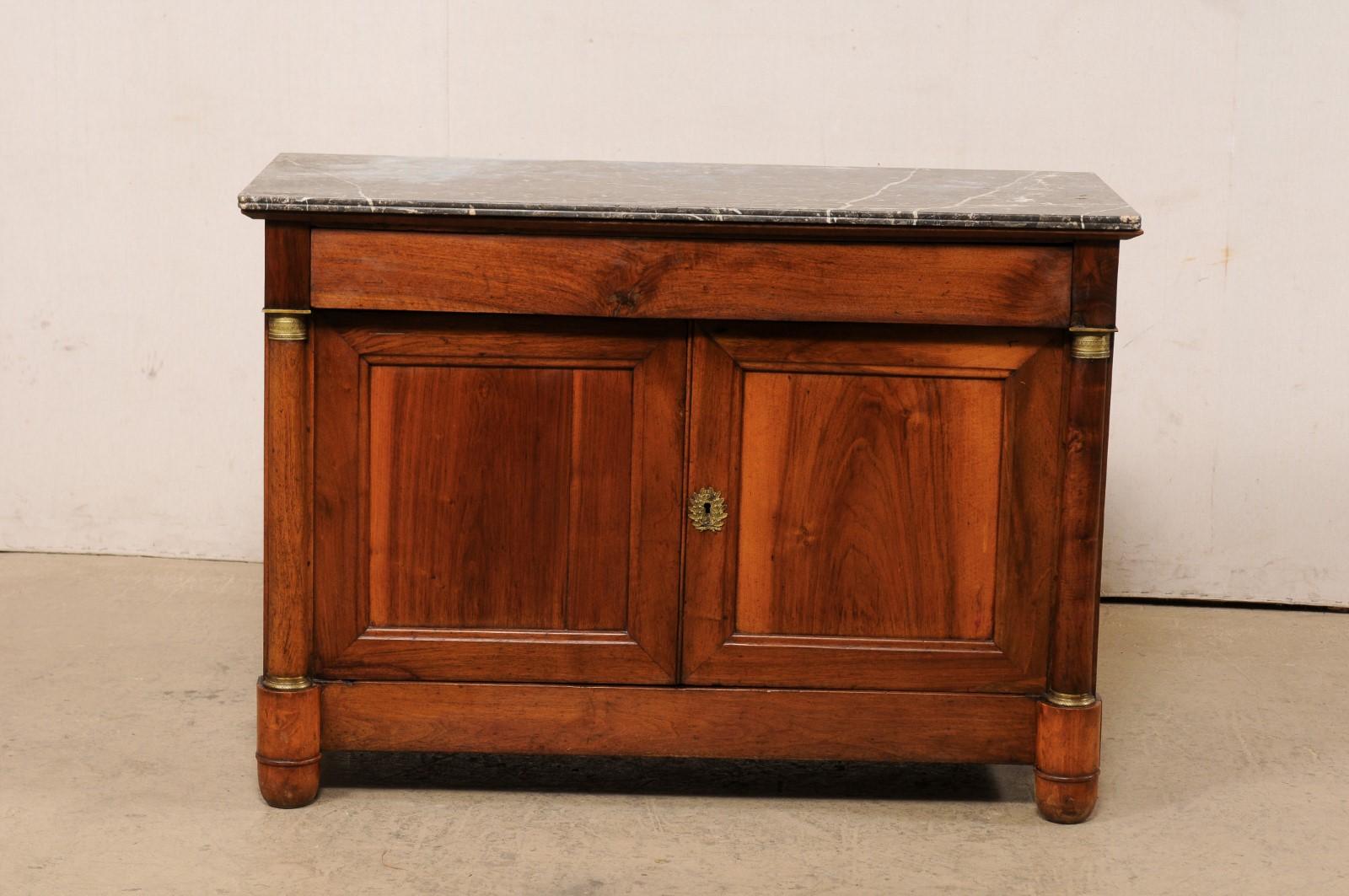 French Napoleon III Buffet Cabinet with Its Original Marble Top, circa 1820 In Good Condition For Sale In Atlanta, GA