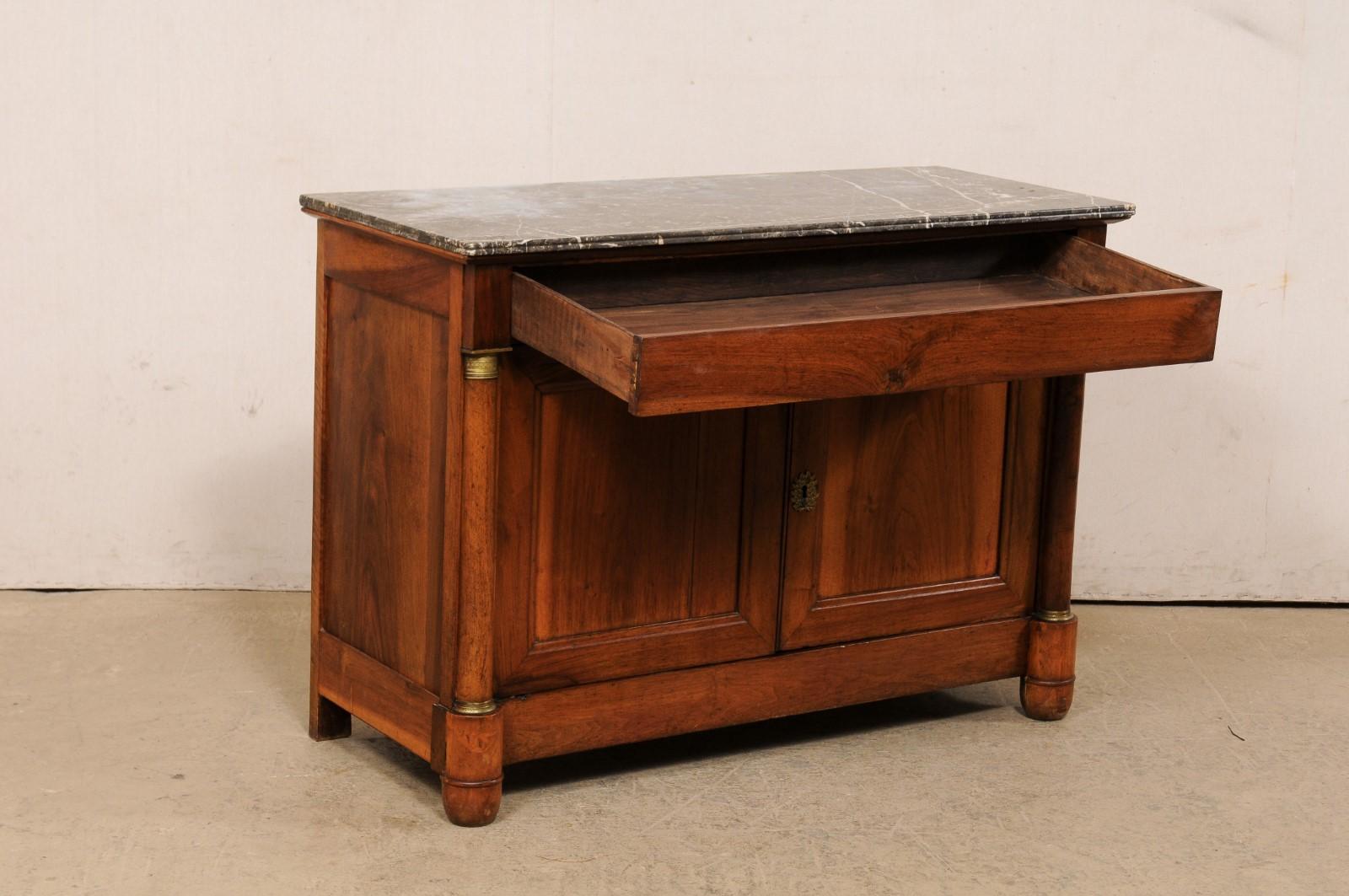 French Napoleon III Buffet Cabinet with Its Original Marble Top, circa 1820 For Sale 1
