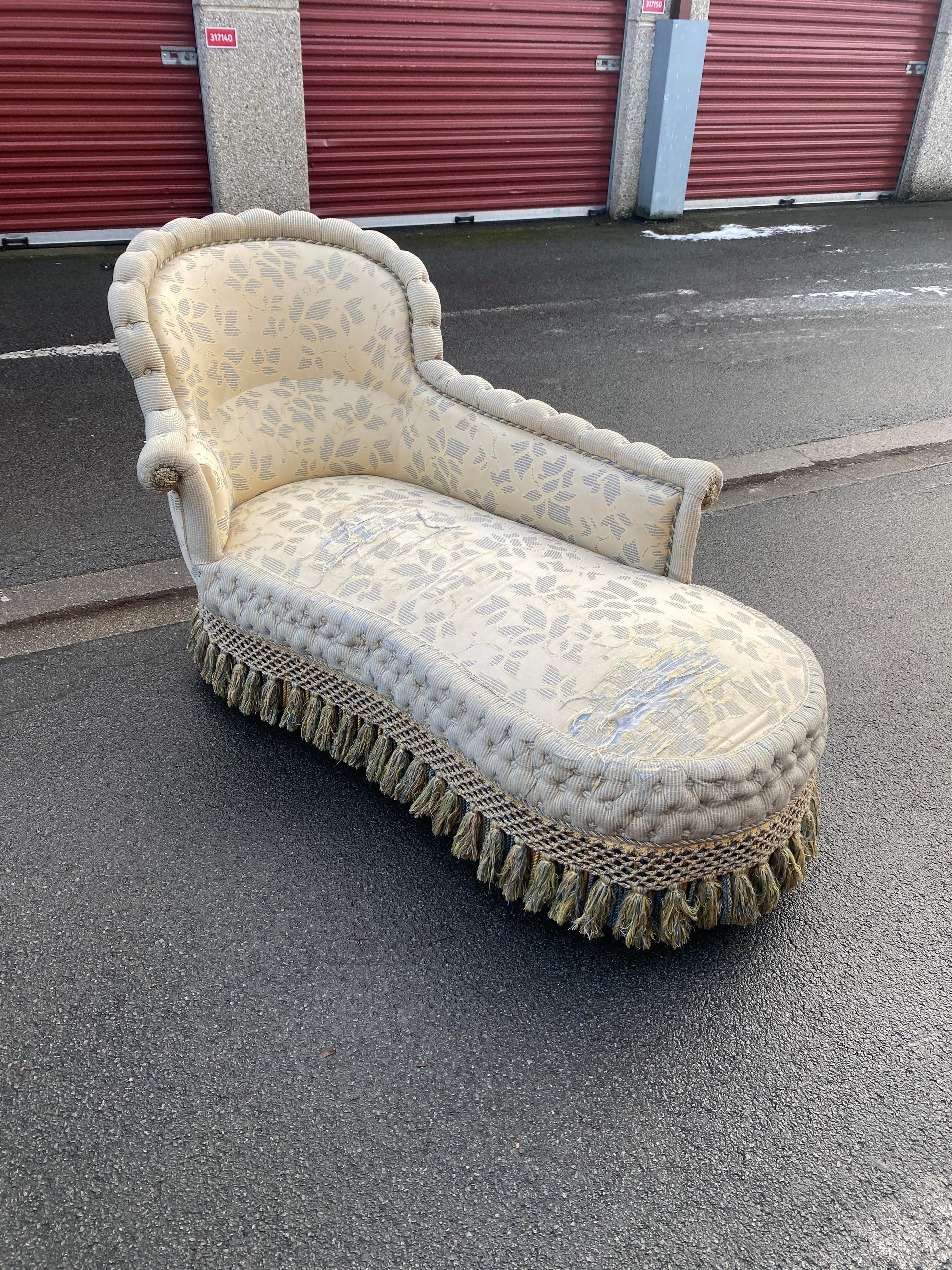 Chaise Longue francese Napoleone III XIX eme in vendita 8
