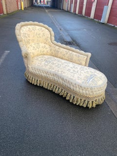 French Napoleon III Chaise Longue XIX eme