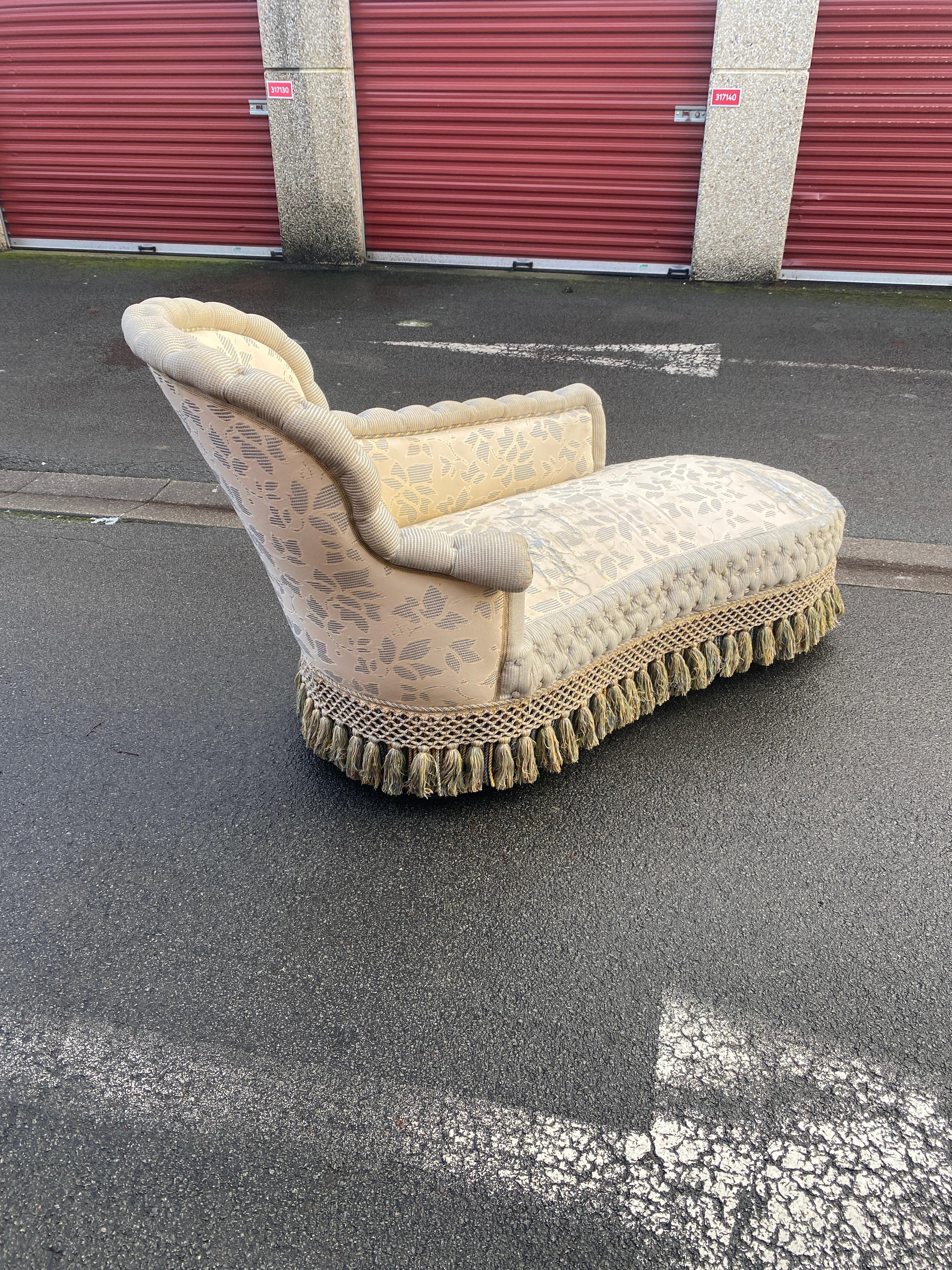 Francese Chaise Longue francese Napoleone III XIX eme in vendita