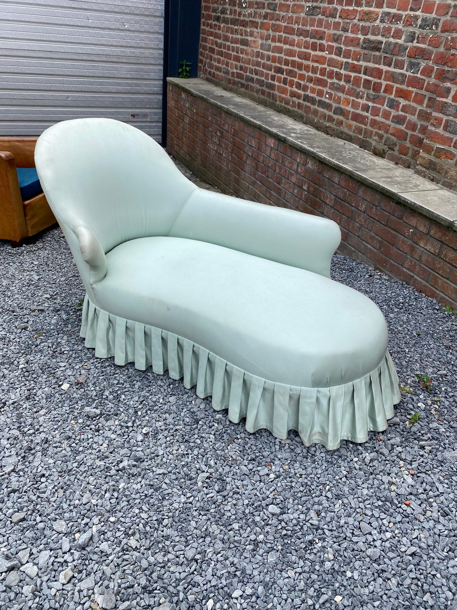 French Napoleon III Chaise Longue XIX eme In Good Condition For Sale In Saint-Ouen, FR