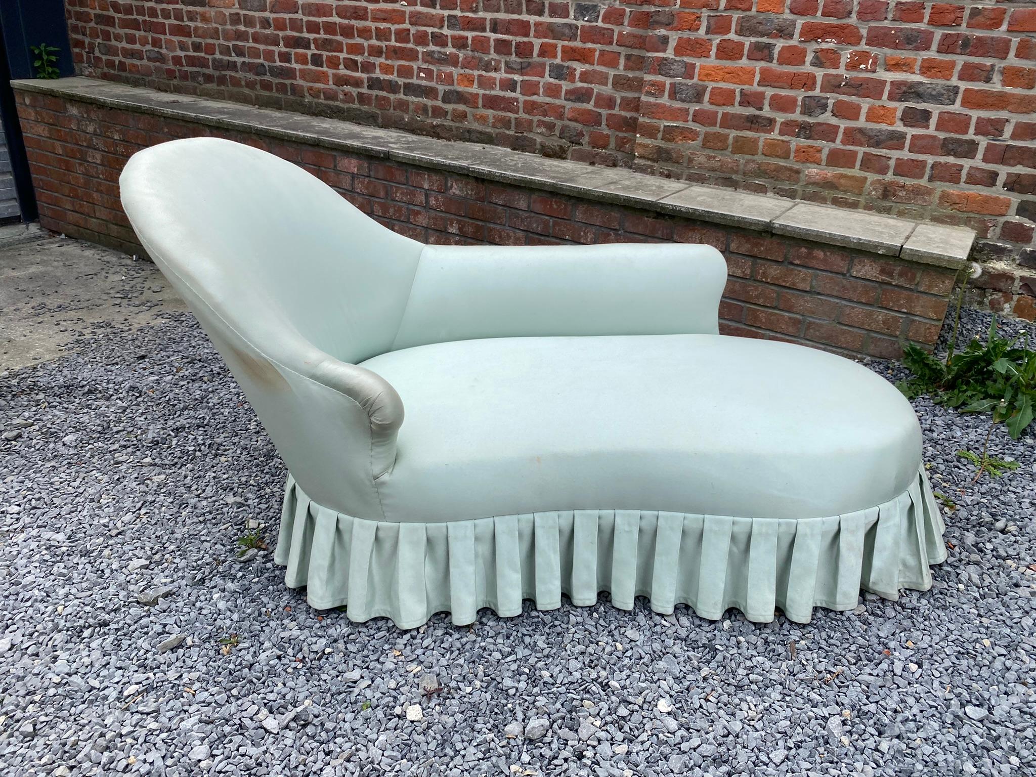 French Napoleon III Chaise Longue XIX eme For Sale 3