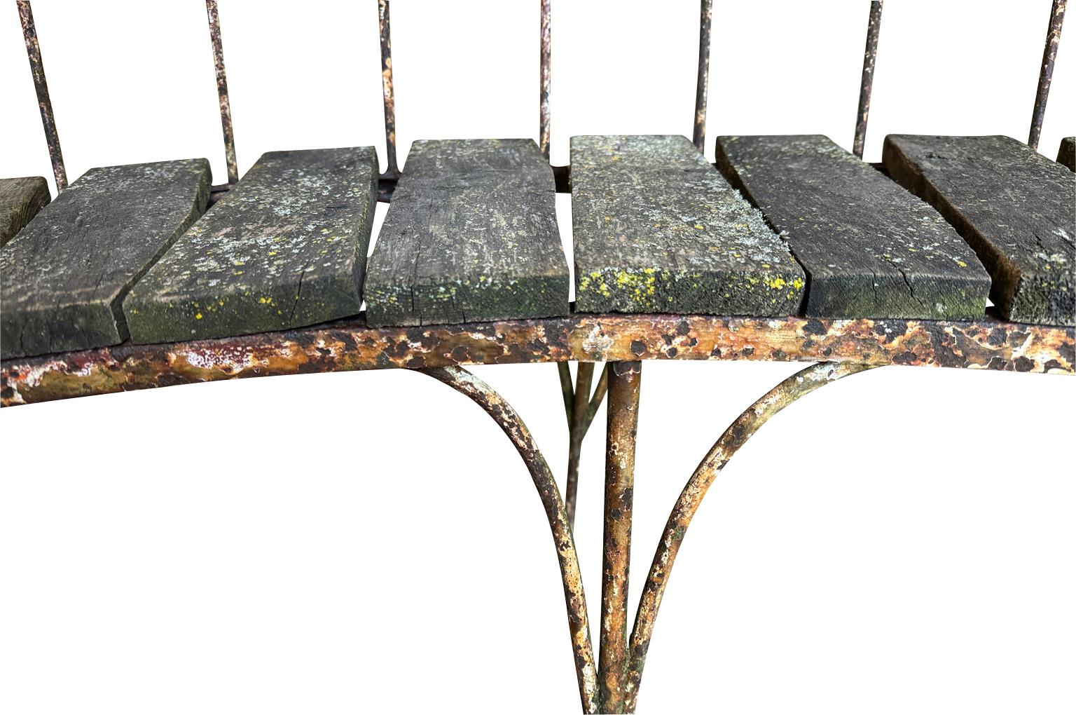 Banc de jardin Napoléon III Demi Lune 3