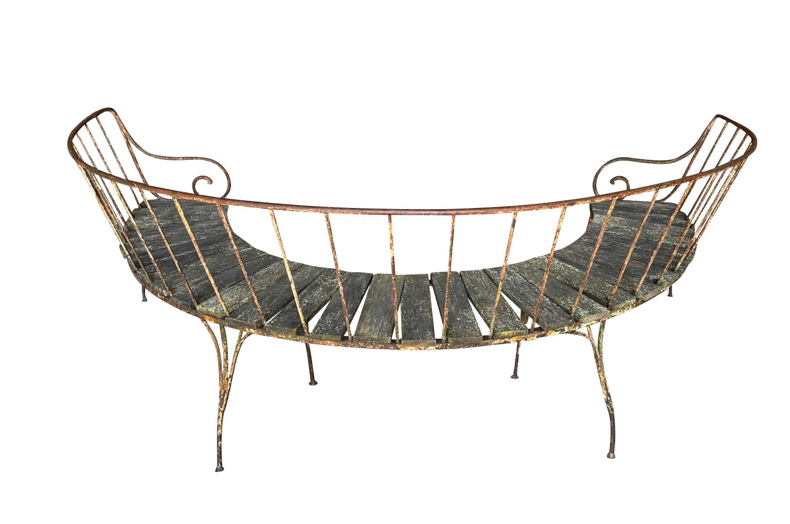 Banc de jardin Napoléon III Demi Lune 4