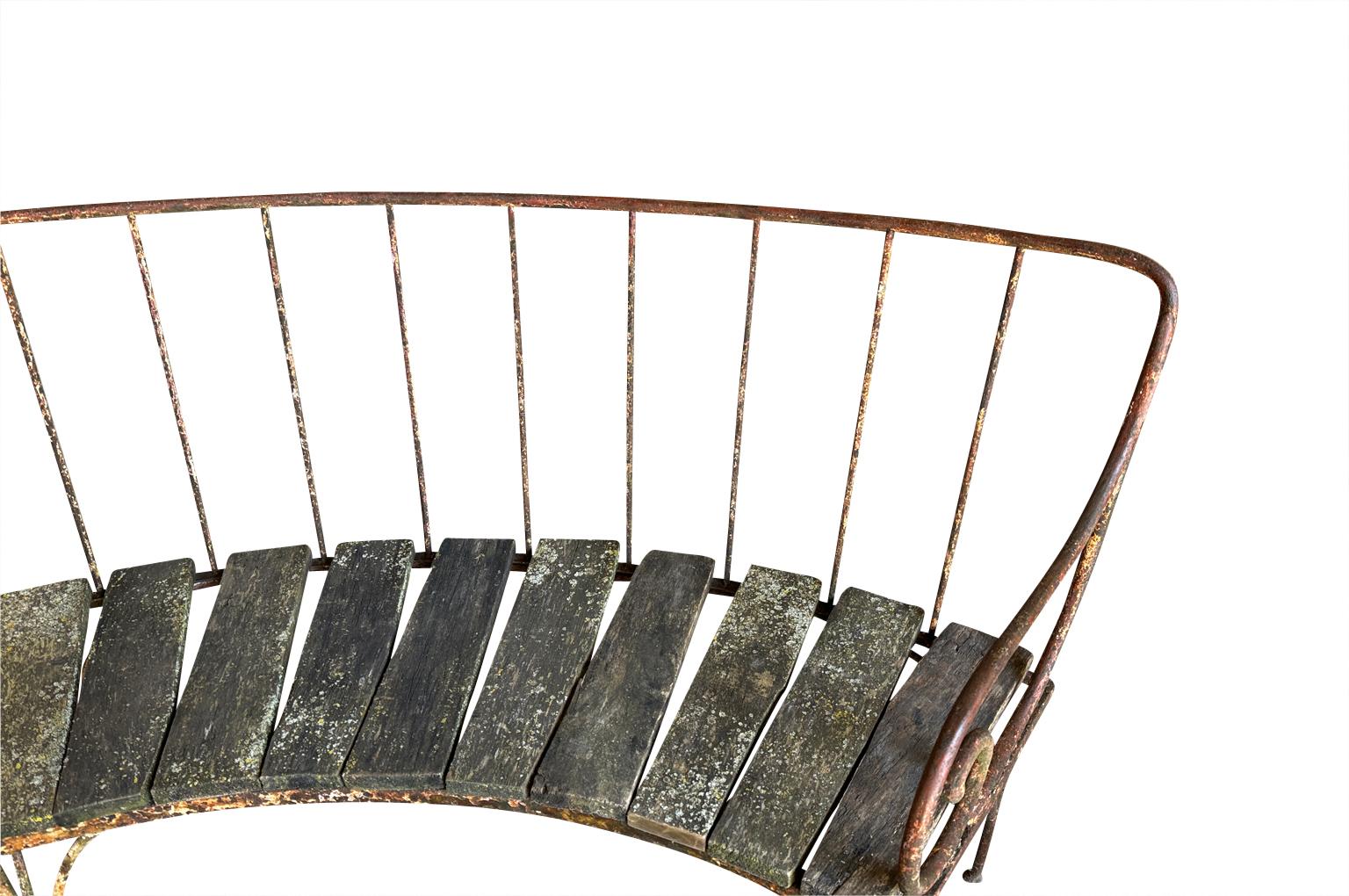 Banc de jardin Napoléon III Demi Lune 2