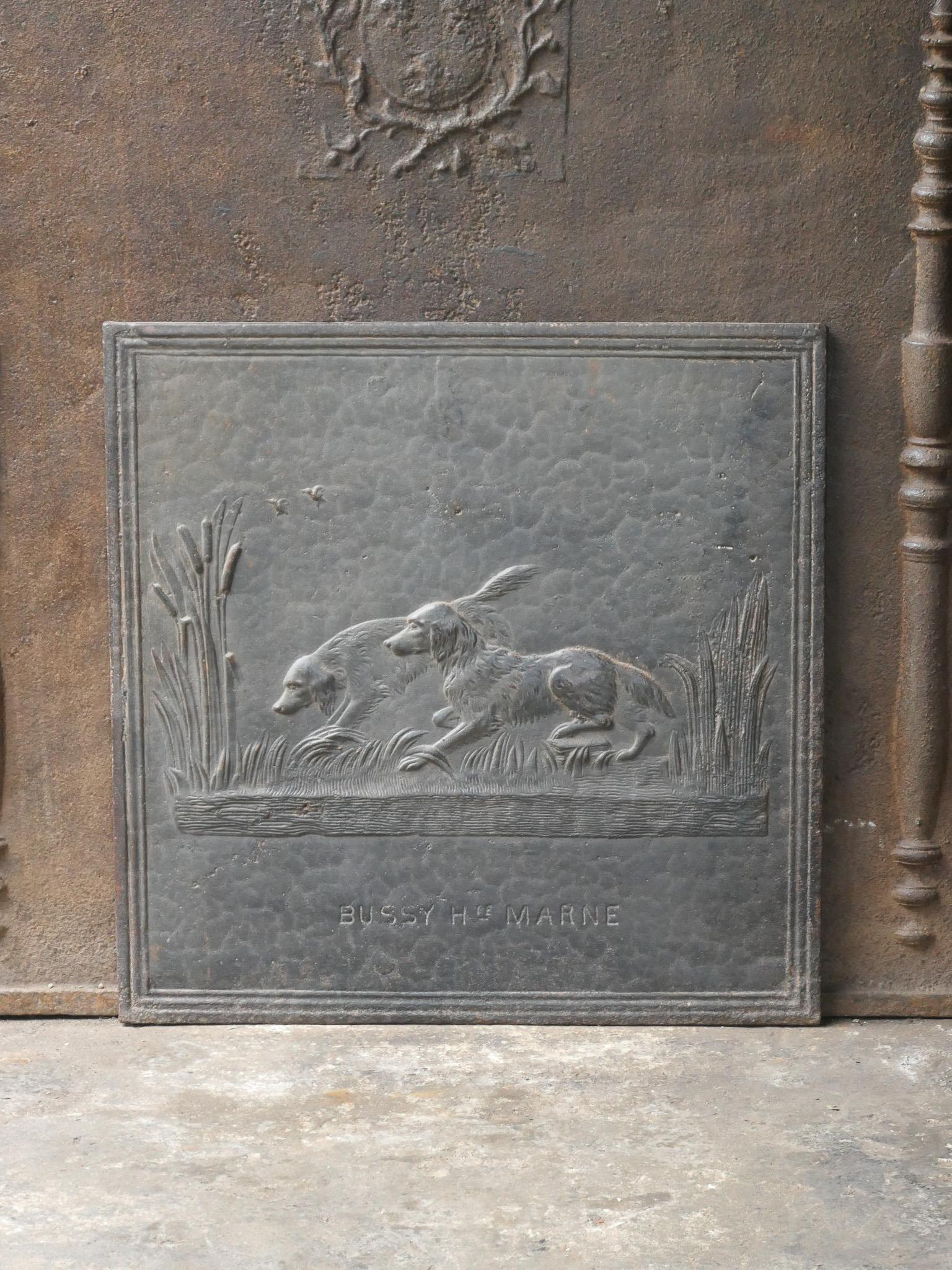 19th-20th century French Napoleon III fireback with two dogs.

The fireback is made of cast iron and has a natural brown patina. Upon request it can be made black / pewter. The fireback is in a good condition and does not have cracks.







  