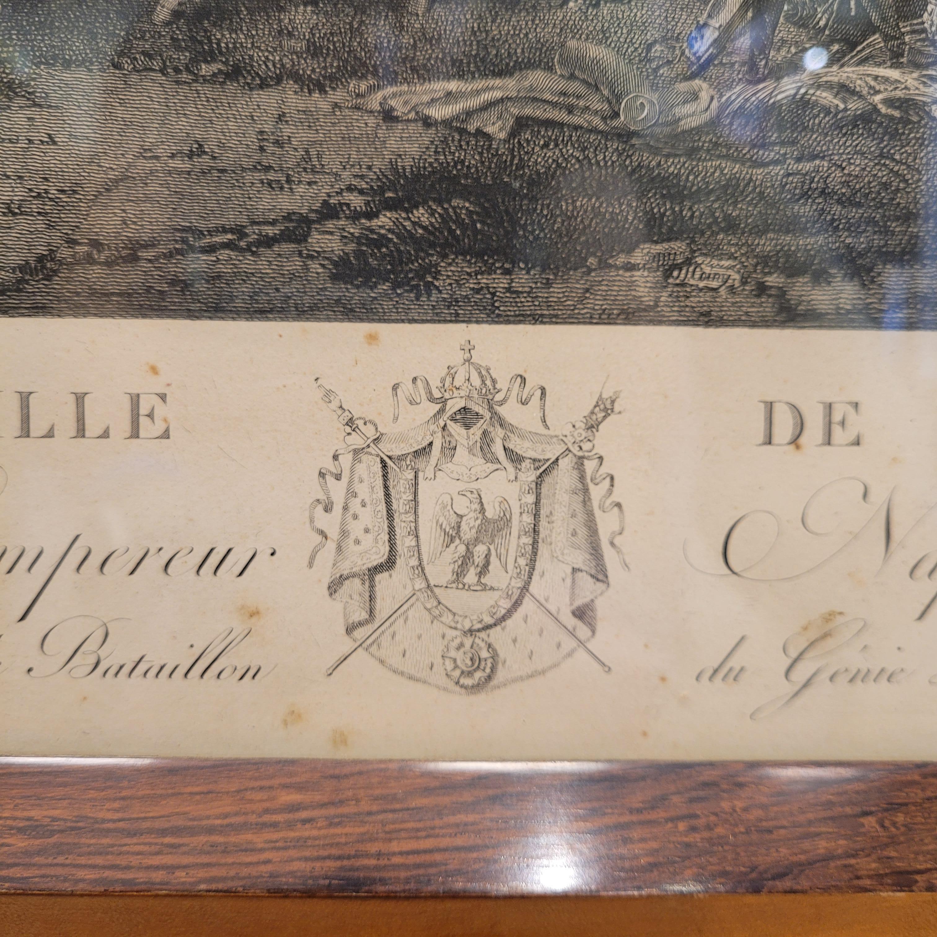 Mid-19th Century French Napoleon III Engraving “Battle of Marengo” by Jacques-Joseph Coiny For Sale