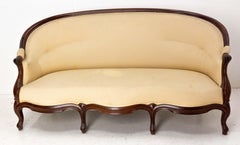 French Napoleon III Exotic Wood Sofa Banquette, French, Late 19th Century