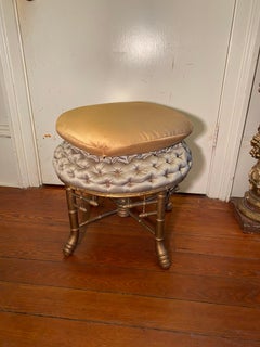 French Napoleon III FauxBamboo Tabouret