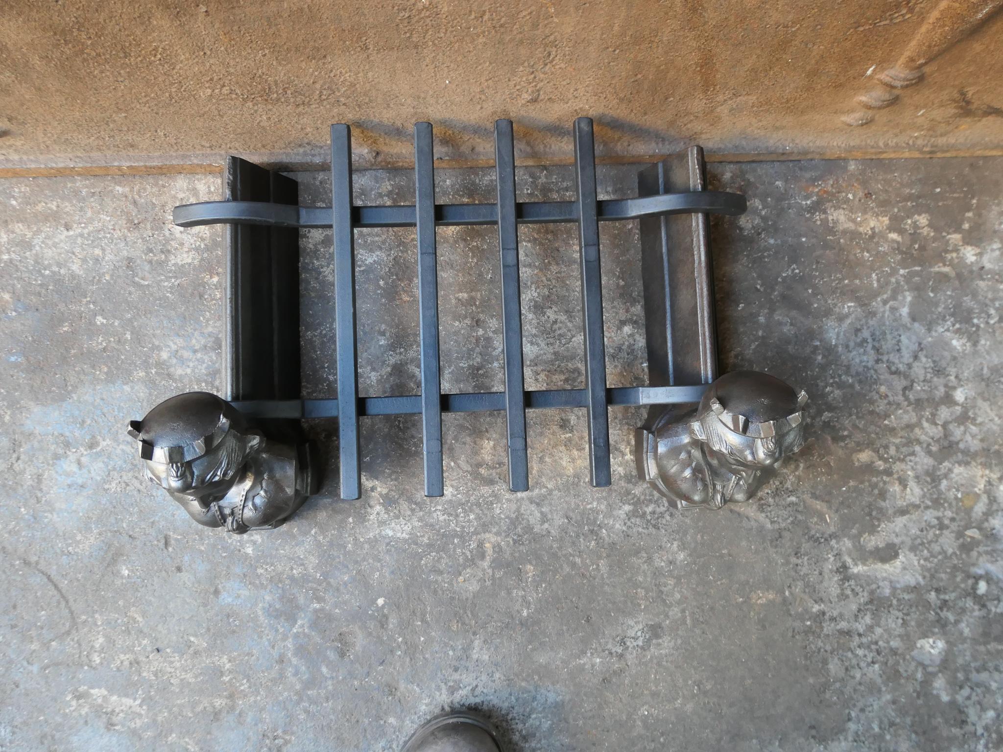 French Napoleon III 'Fire' Fireplace Grate, Fire Grate, 19th Century For Sale 8
