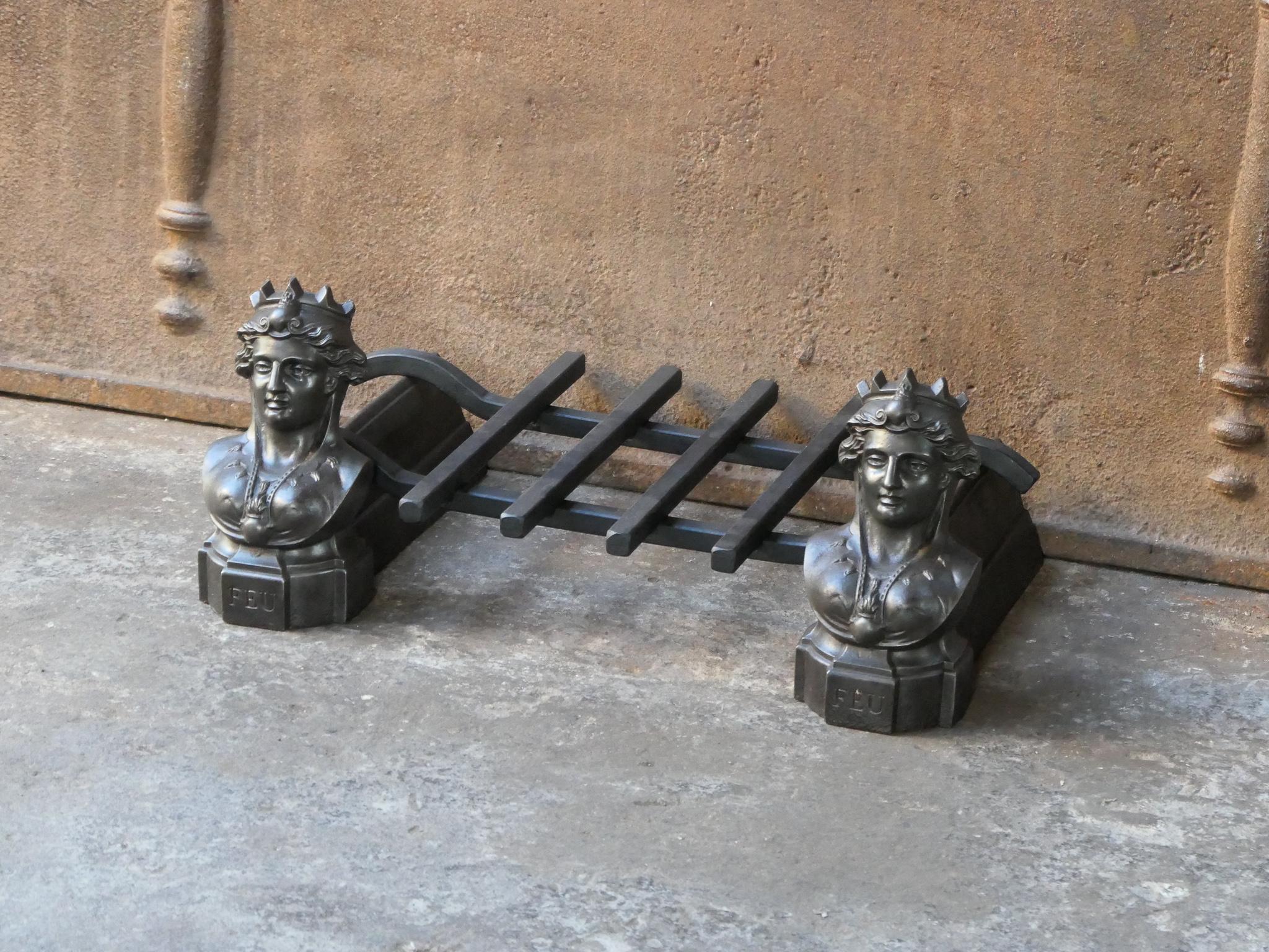 French Napoleon III 'Fire' Fireplace Grate, Fire Grate, 19th Century For Sale 1
