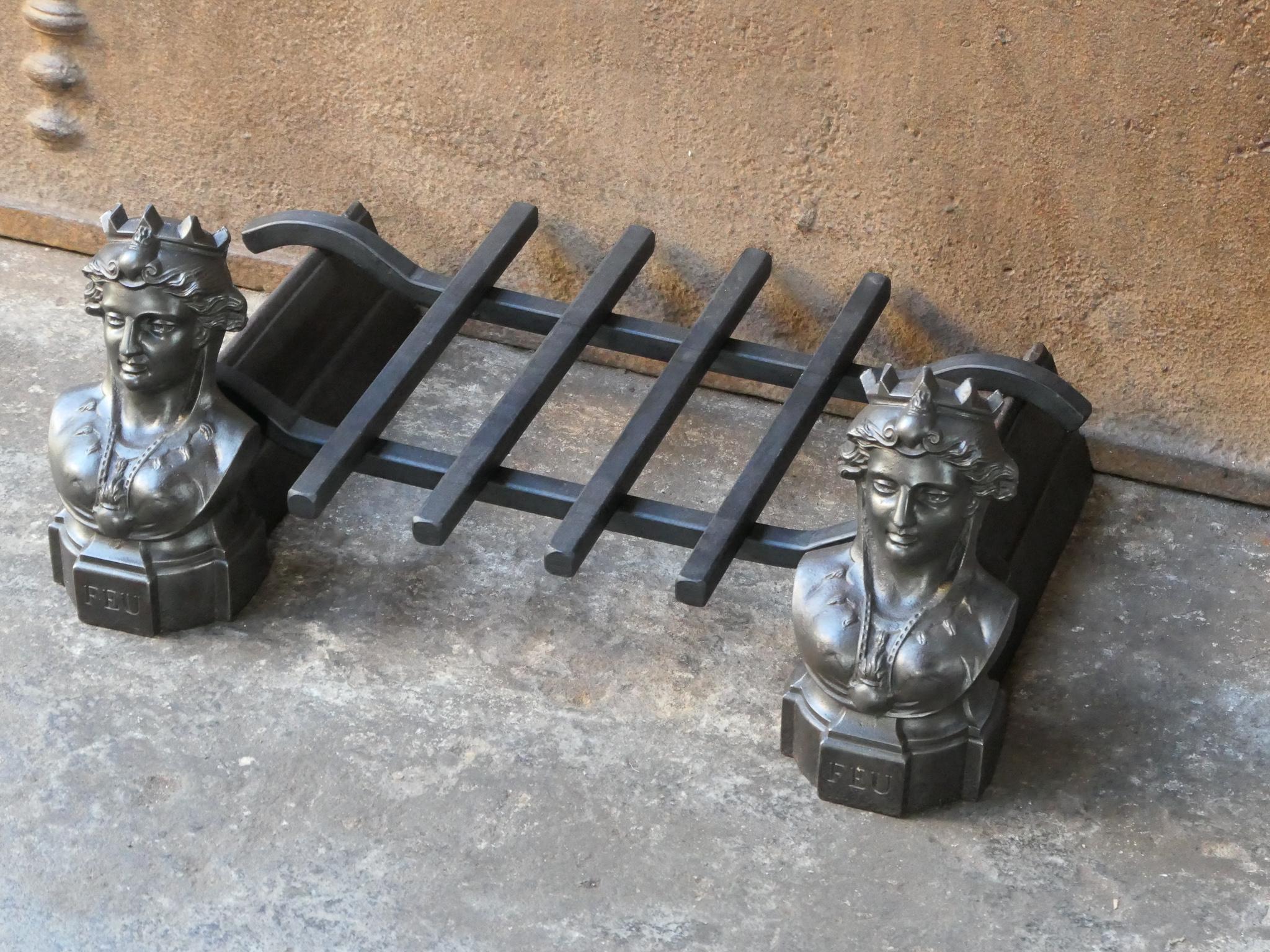 French Napoleon III 'Fire' Fireplace Grate, Fire Grate, 19th Century For Sale 2