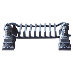 Antique French Napoleon III Fire Grate, Fireplace Grate, 19th century