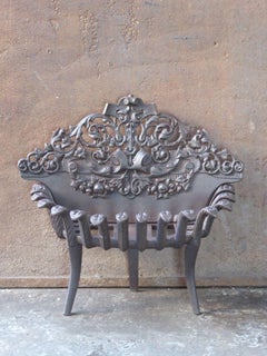 French Napoleon III Fire Grate, Fireplace Grate, 19th Century, Victorian Period