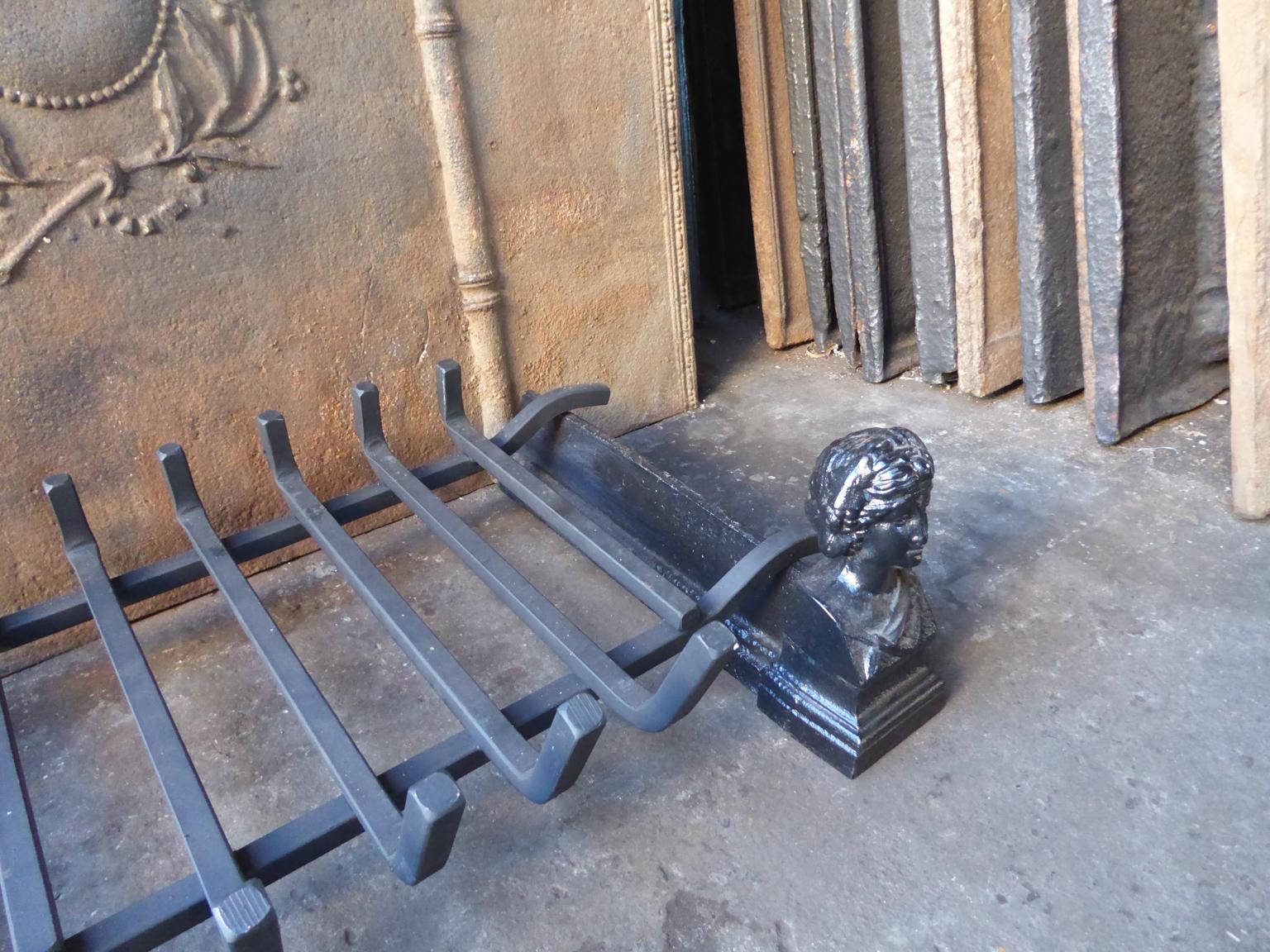 French Napoleon III Fire Grate, Fireplace Grate 6