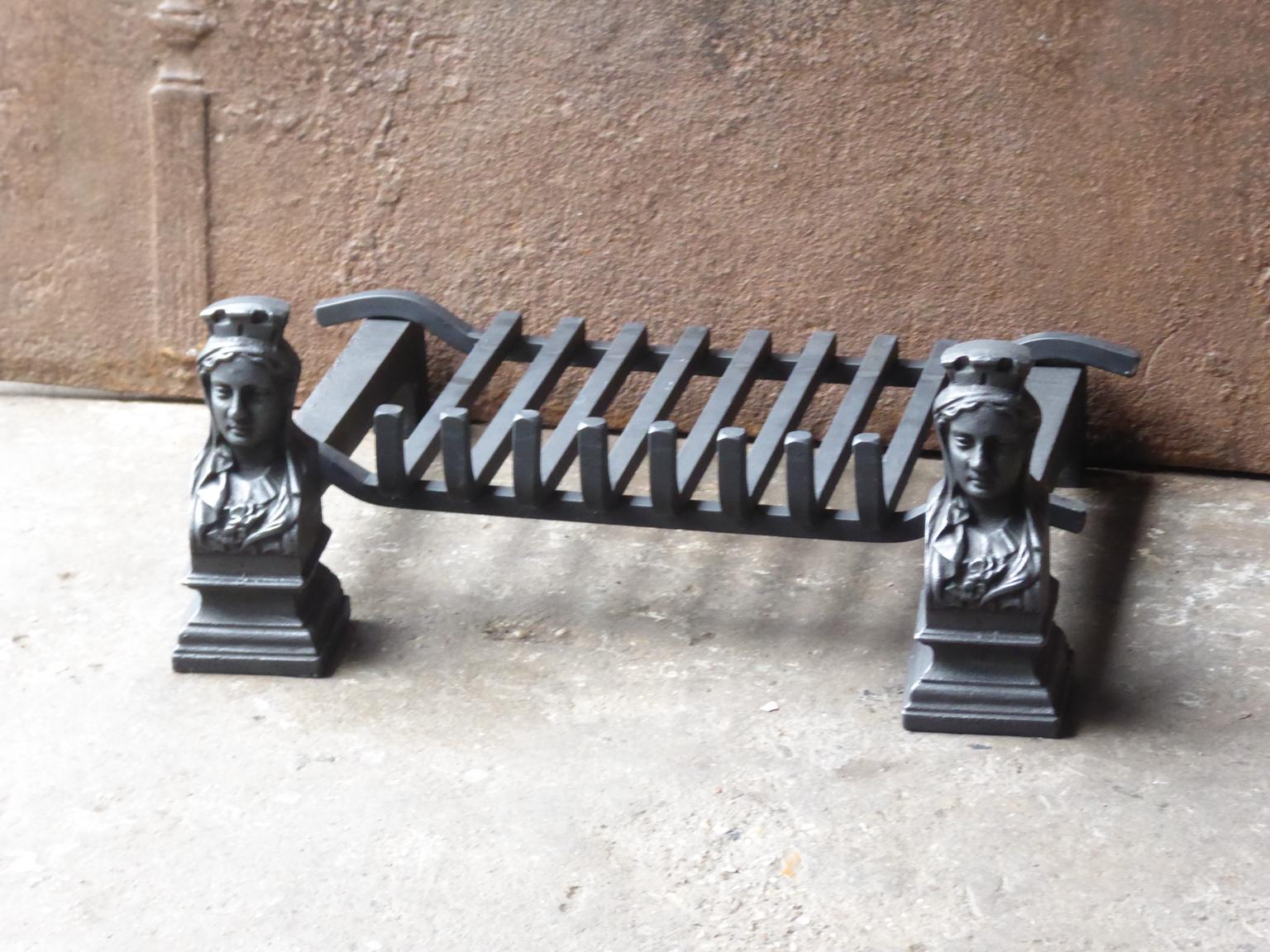 Cast French Napoleon III Fire Grate, Fireplace Grate For Sale