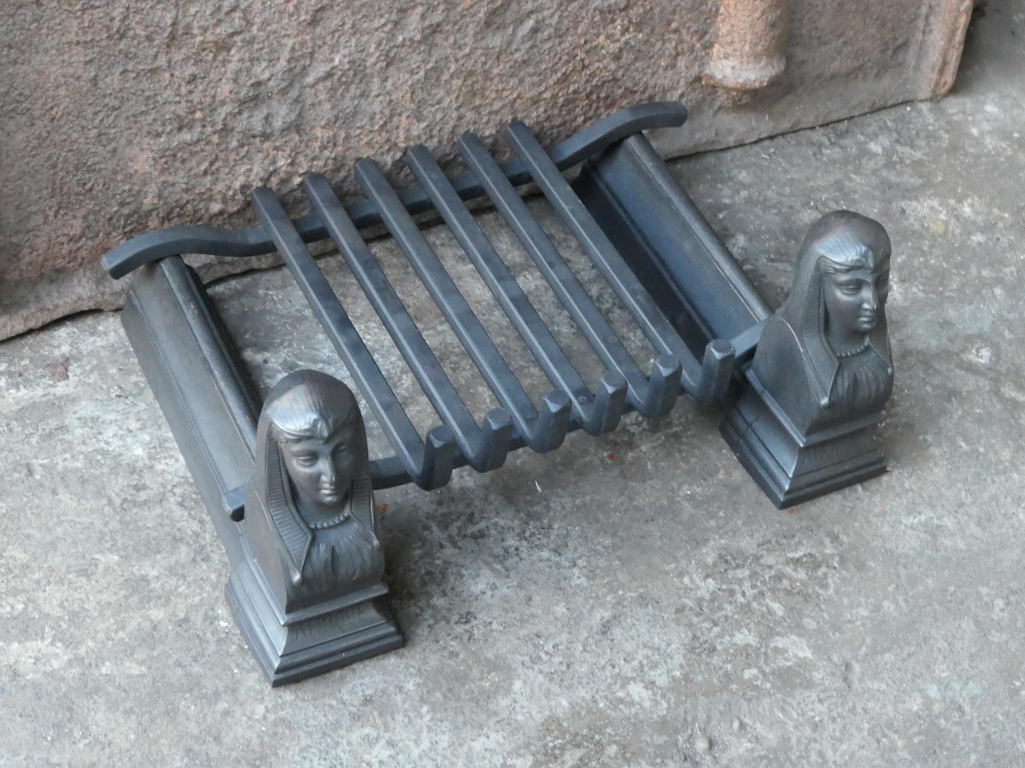 Iron French Napoleon III Fire Grate, Fireplace Grate For Sale