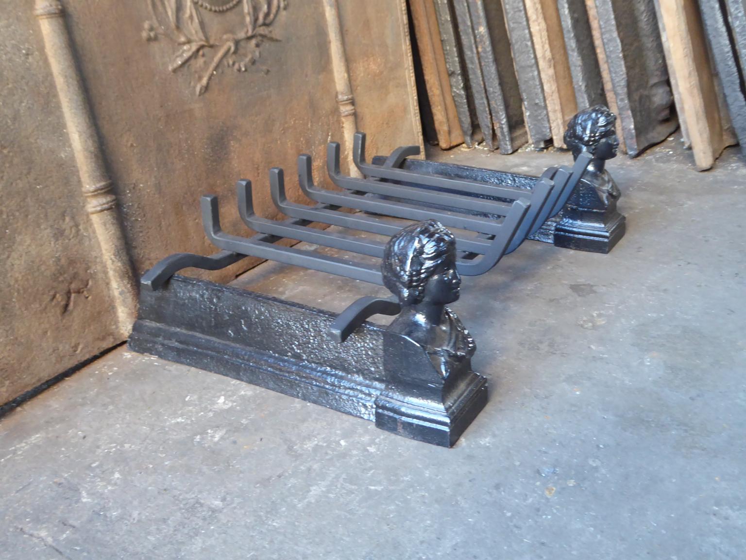 French Napoleon III Fire Grate, Fireplace Grate 1