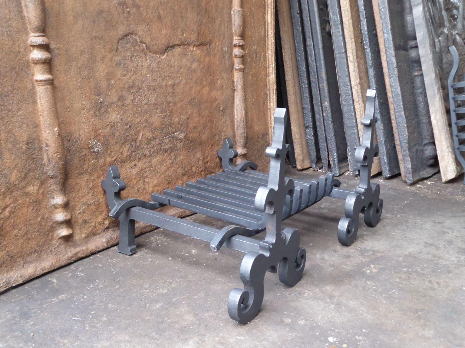 Fer French Napoleon III Fire Grate, Fireplace Grate en vente