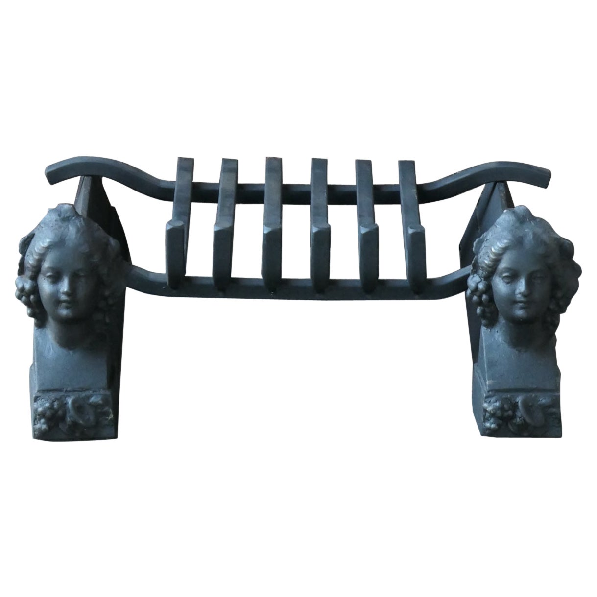 French Napoleon III Fire Grate, Fireplace Grate