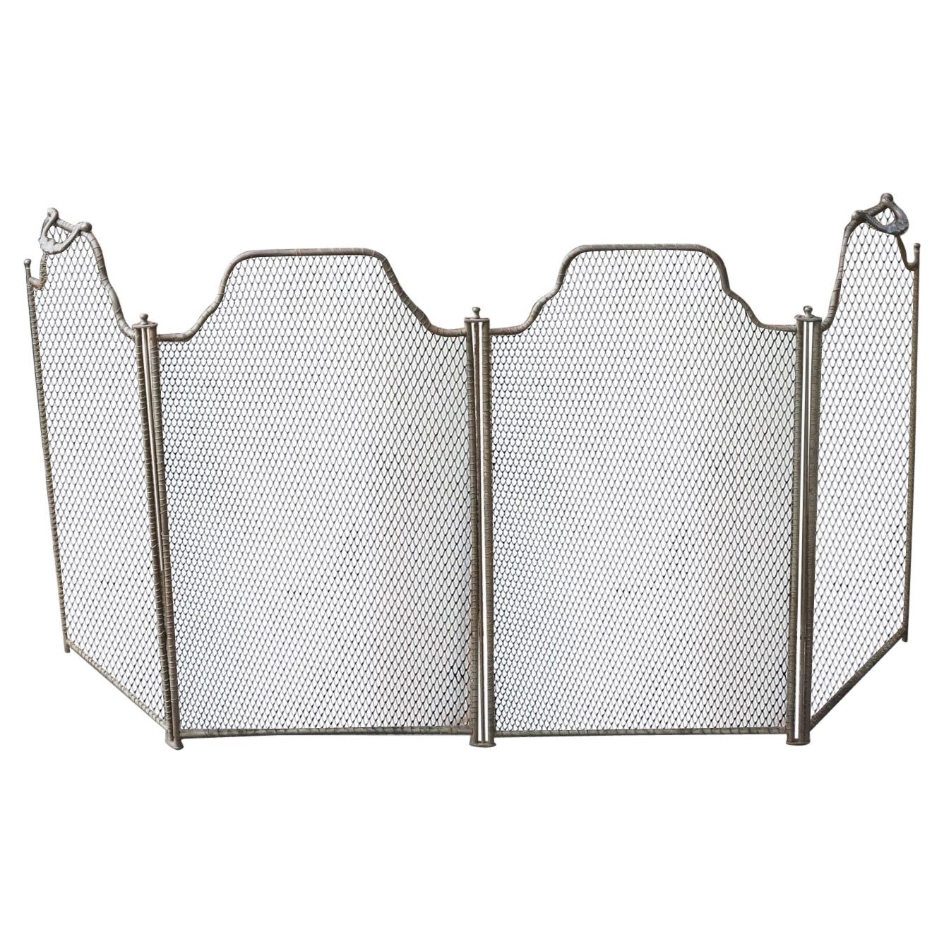 French Napoleon III Fire Screen, 19th Century, Victorian Style Period
