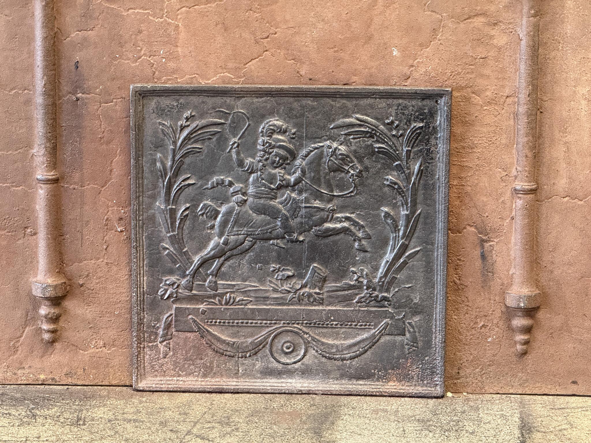 Iron French Napoleon III Fireback / Backsplash, 19th Century Period For Sale