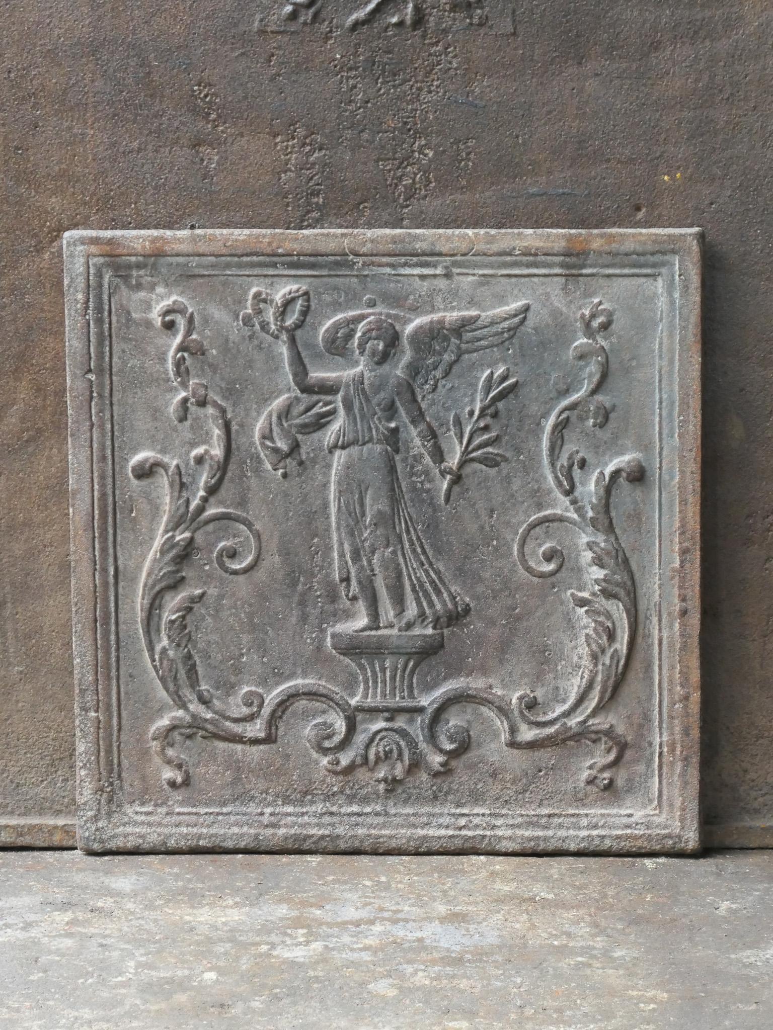 19th Century French Napoleon III Fireback / Backsplash Depicting an 'Allegory of Peace' For Sale