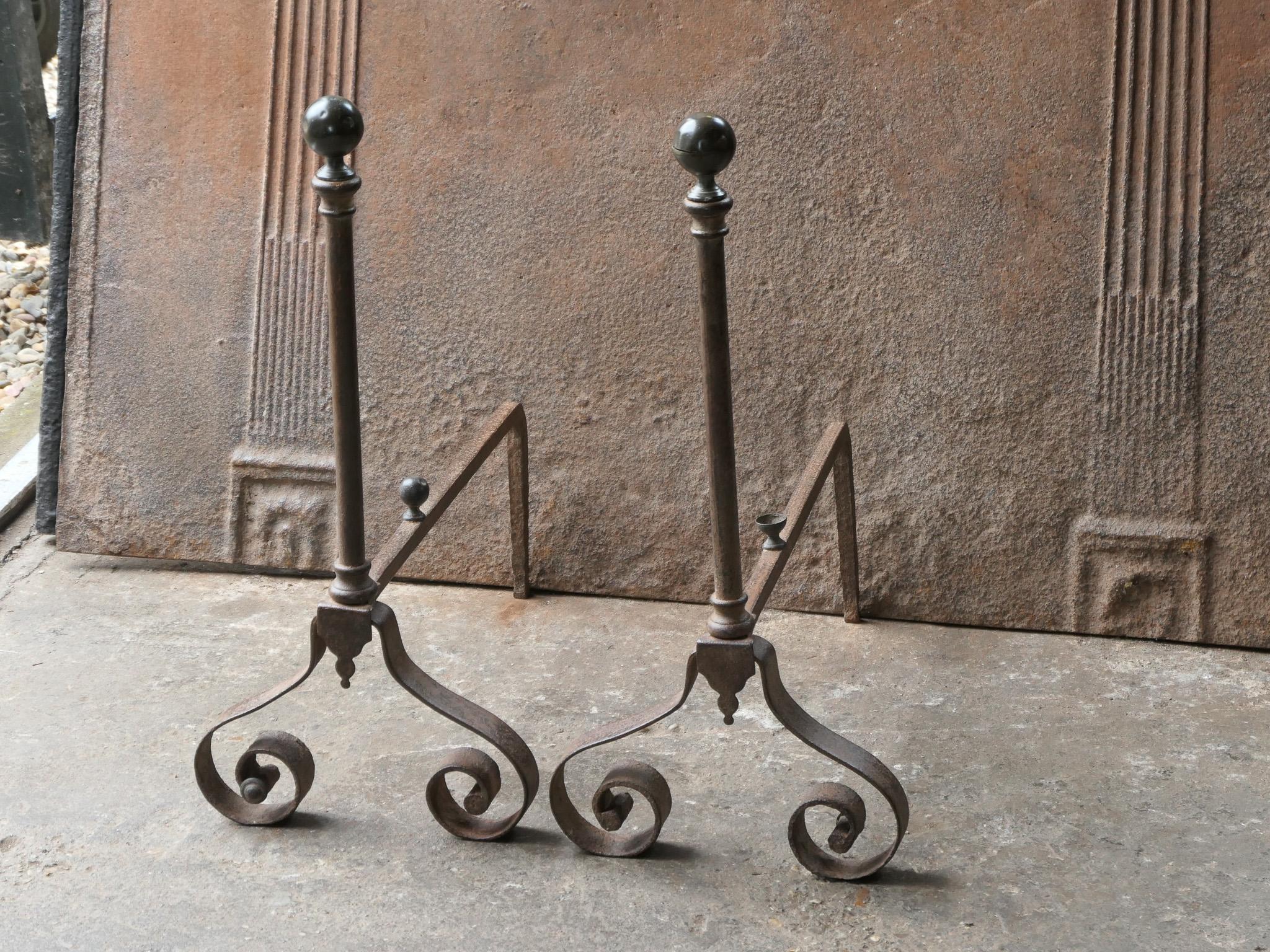 French Napoleon III Firedogs or Andirons, 19th Century For Sale 1