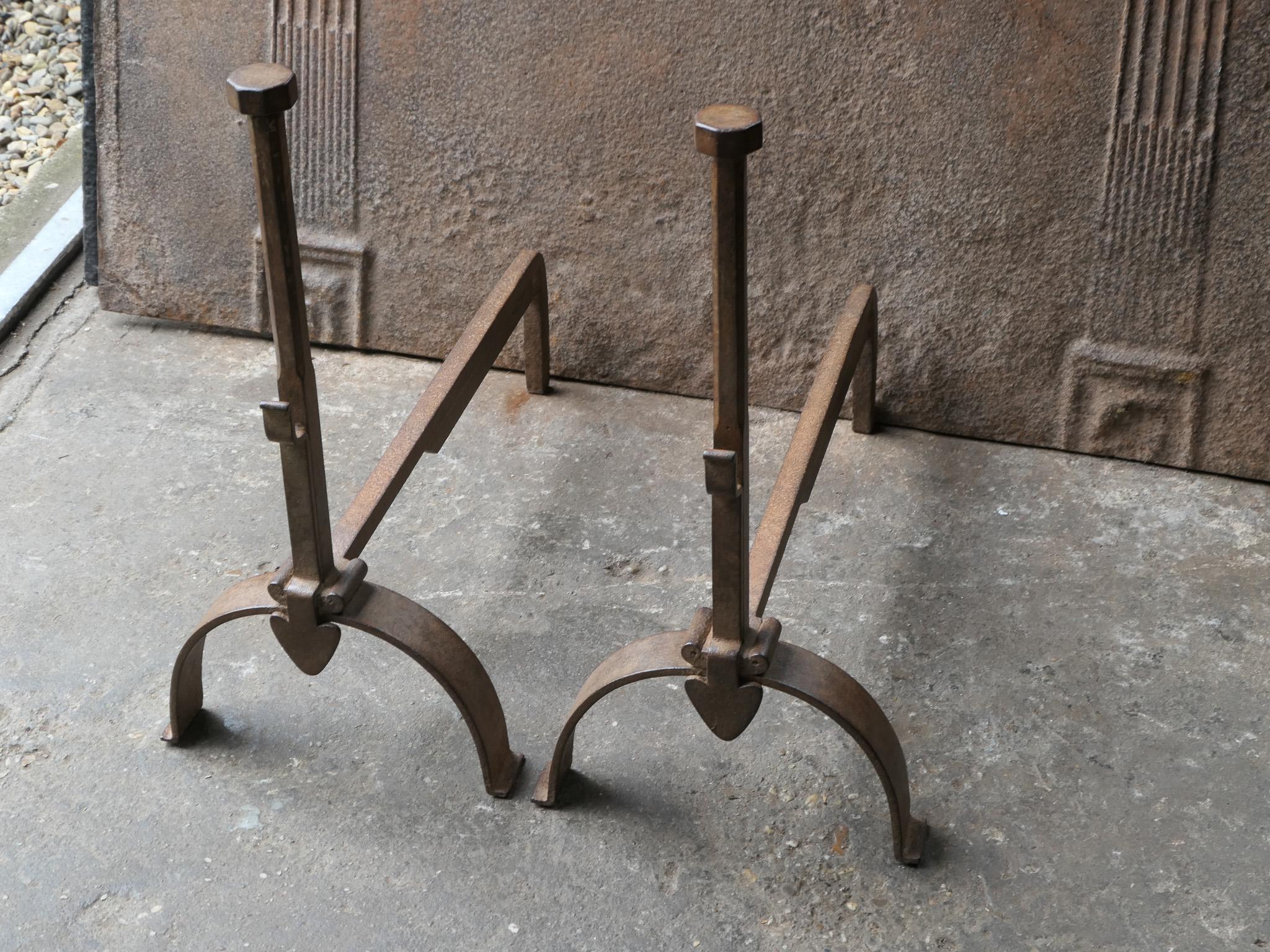 French Napoleon III Firedogs or Andirons, 19th Century For Sale 1